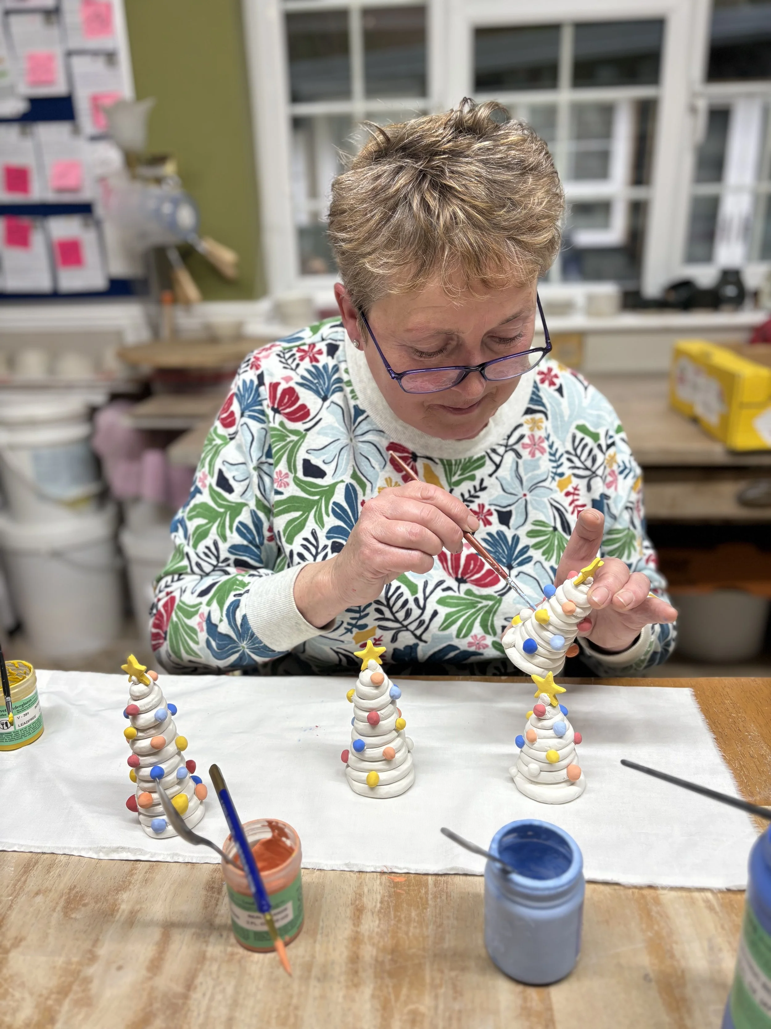   
 Julia's been glazing her Quirky Christmas Trees! 
 