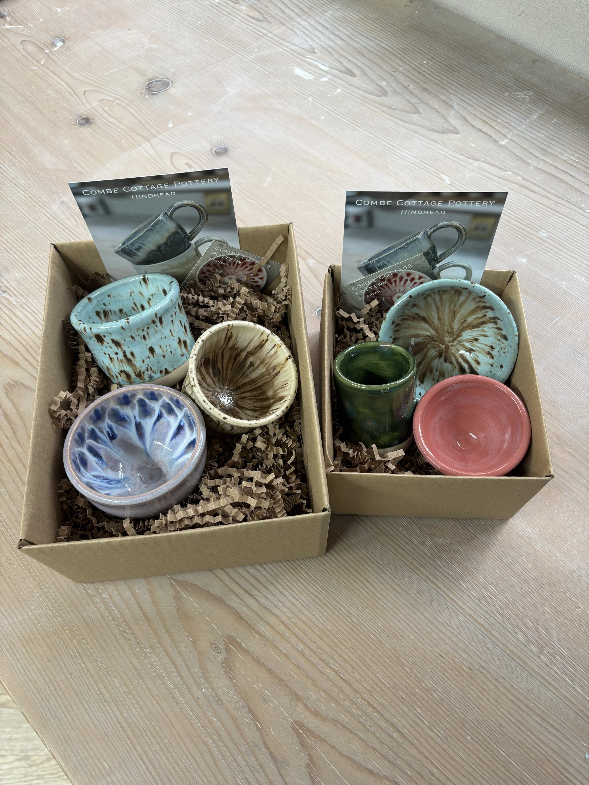   
 Nicki & Clare's lovely collections following their 'throwing Experience' together & Nicki returning to glaze!  
 