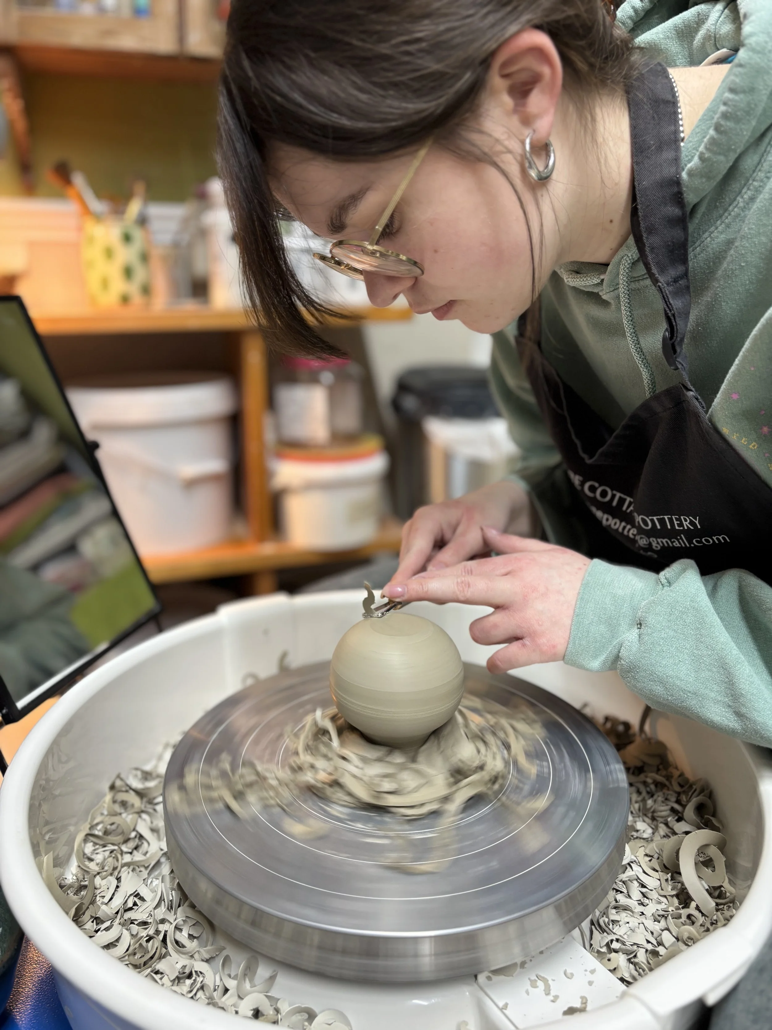   
 ... & Fleur before the bisque fire & their final glazing session!  
 