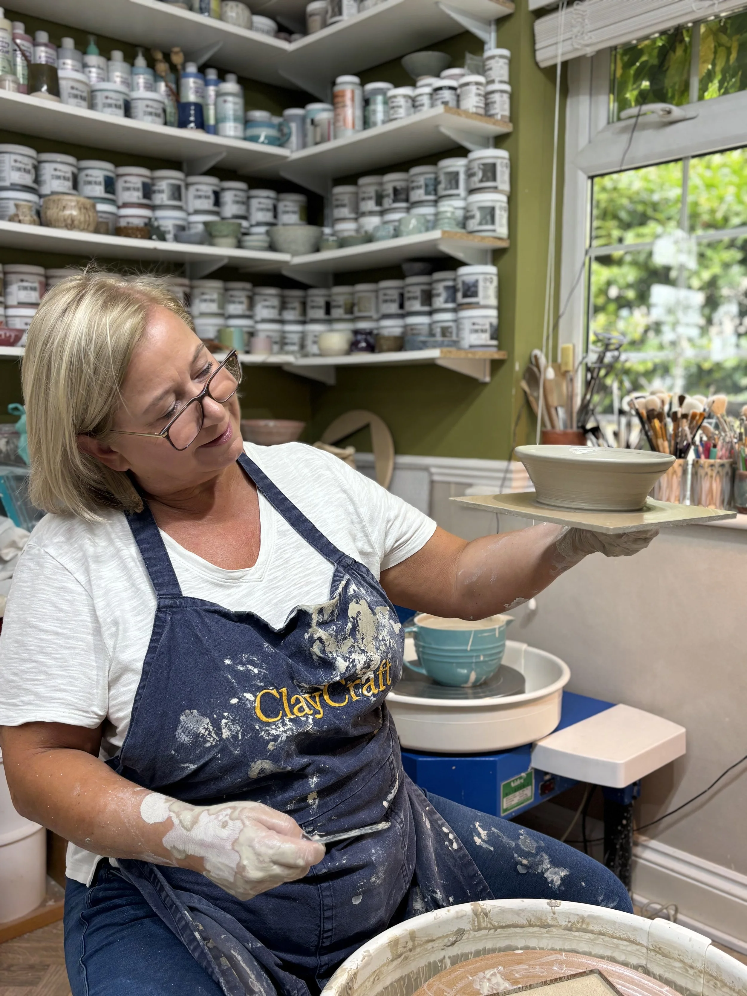   
 ... & her mum Marie who will both be returning to glaze their pieces in a few weeks time!  
 