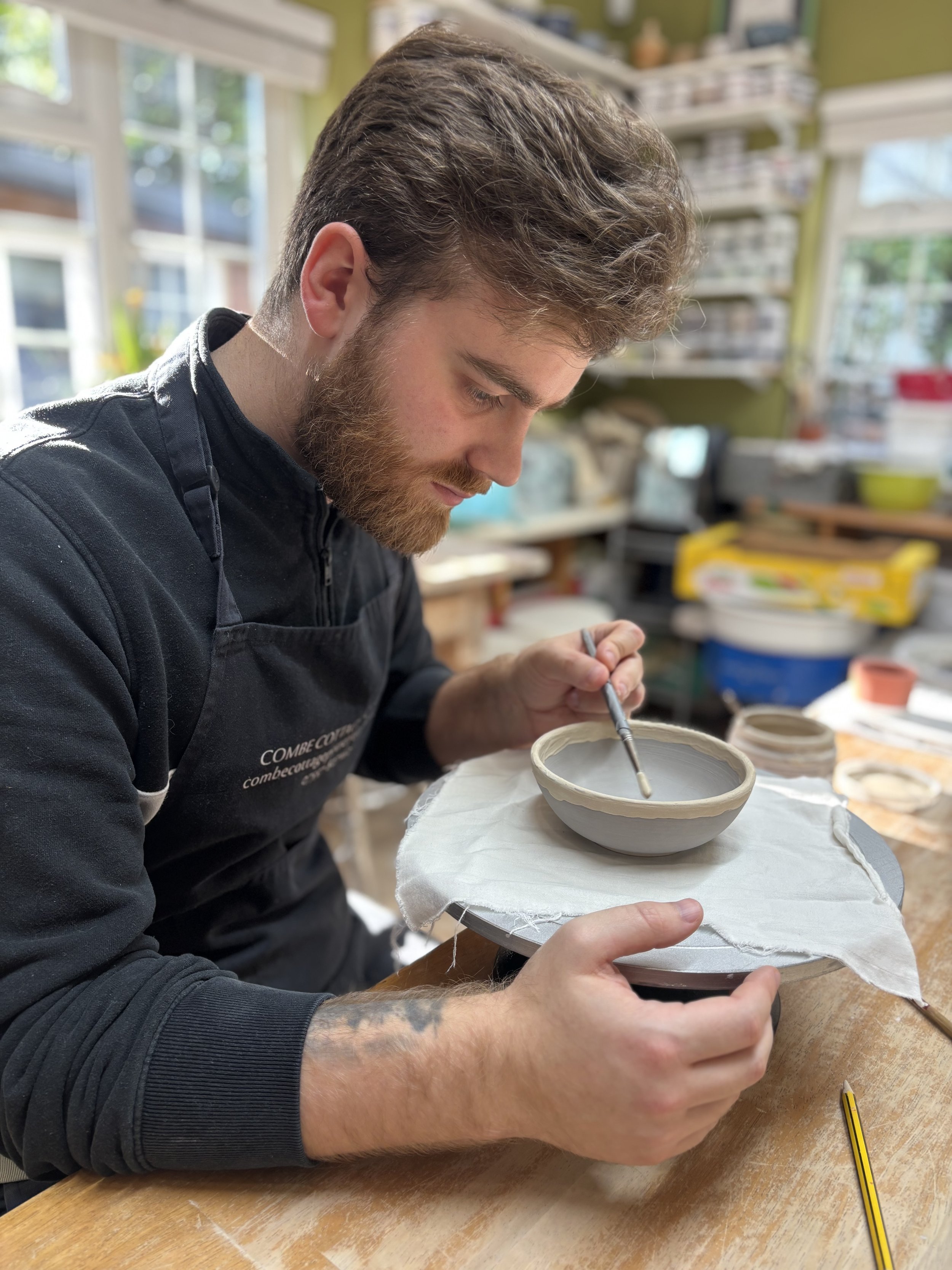   
 ... Jordan who returned to glaze their thrown pieces! 
 