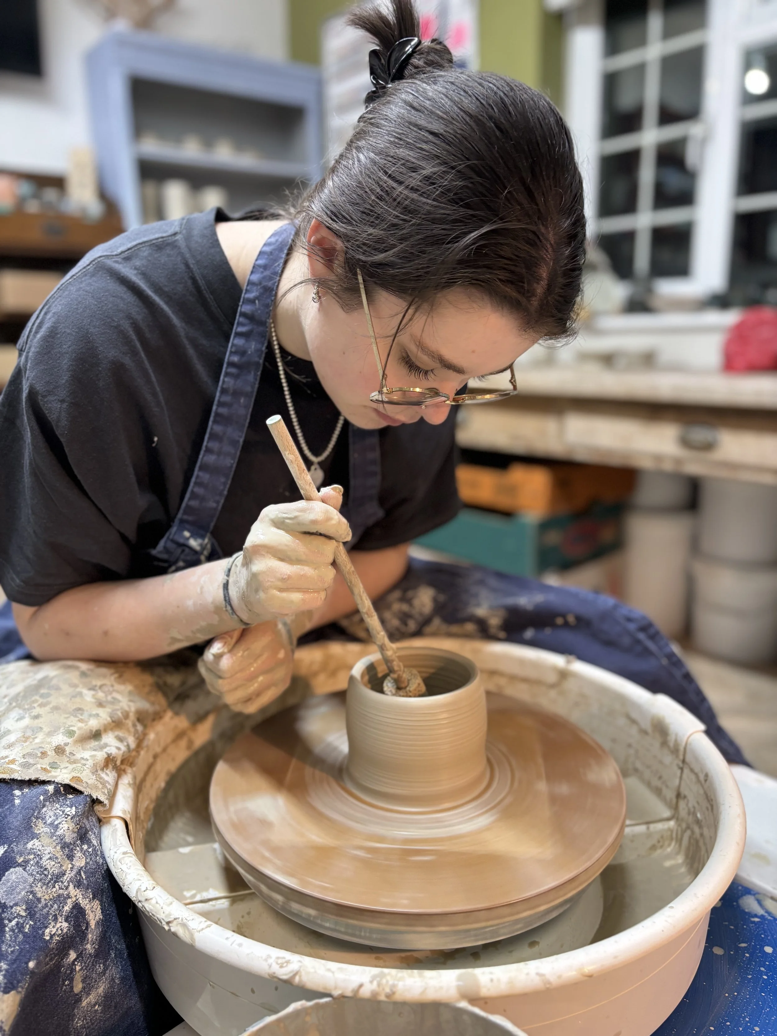   
 ... & daughter fleur at the beginning of their 5 week course! 
 