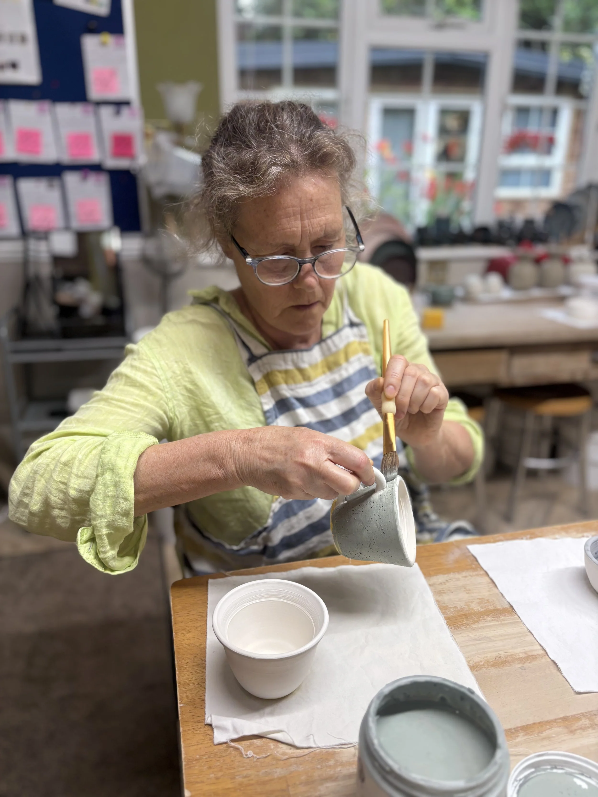   
 Penny has been glazing all her pieces ... 
 