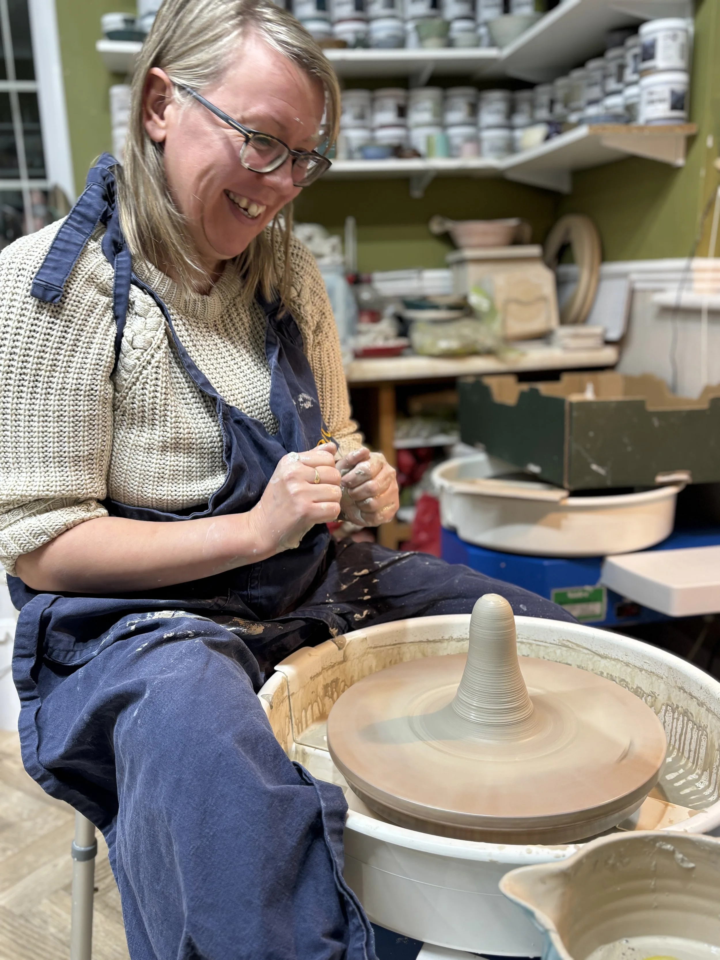   
 Jenna has been mastering her coning & centering!  
 