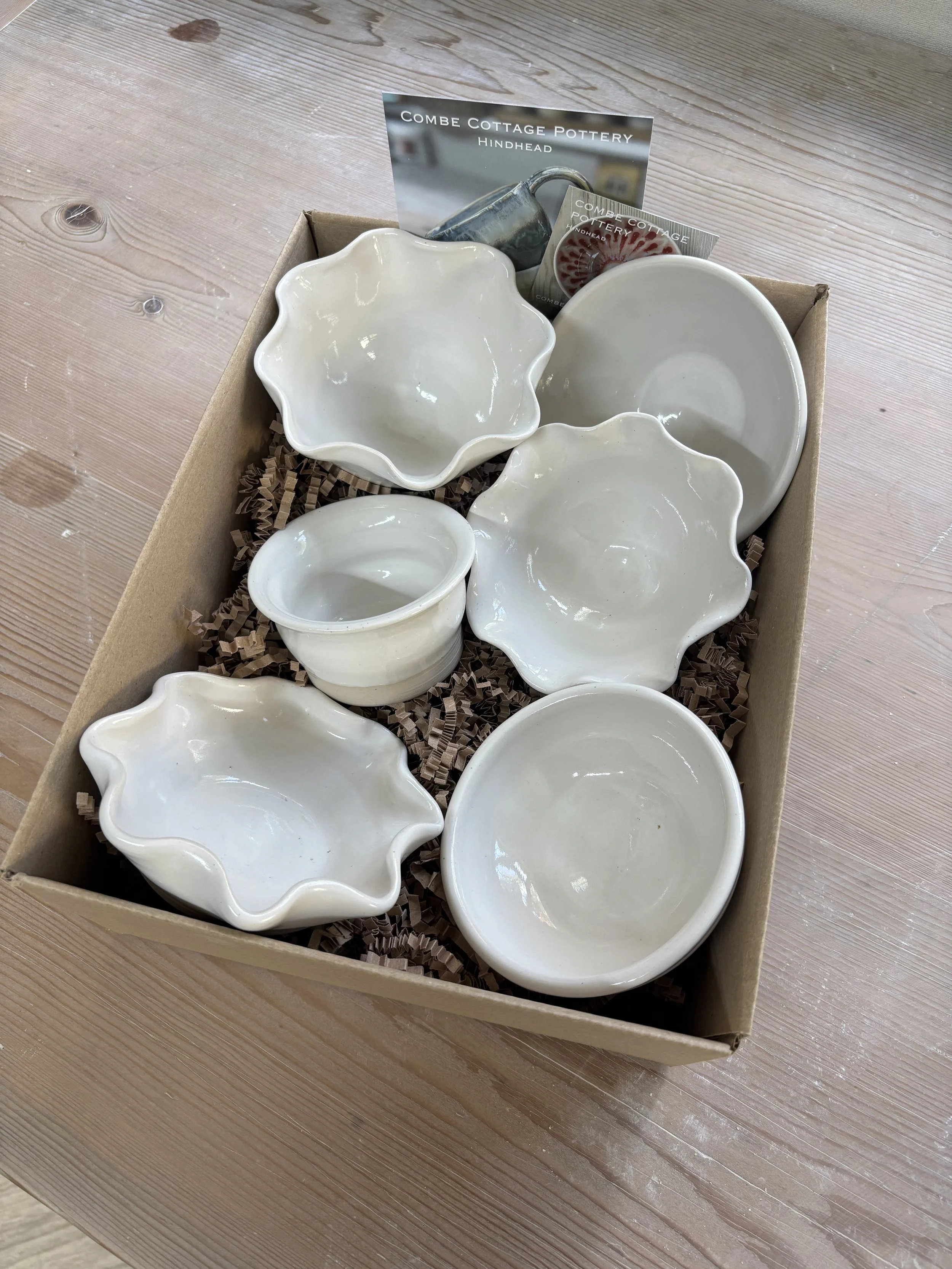   
  Catherine & Alexandra cam for a 'throwing experience' - these are their beautiful finished pieces! 
 