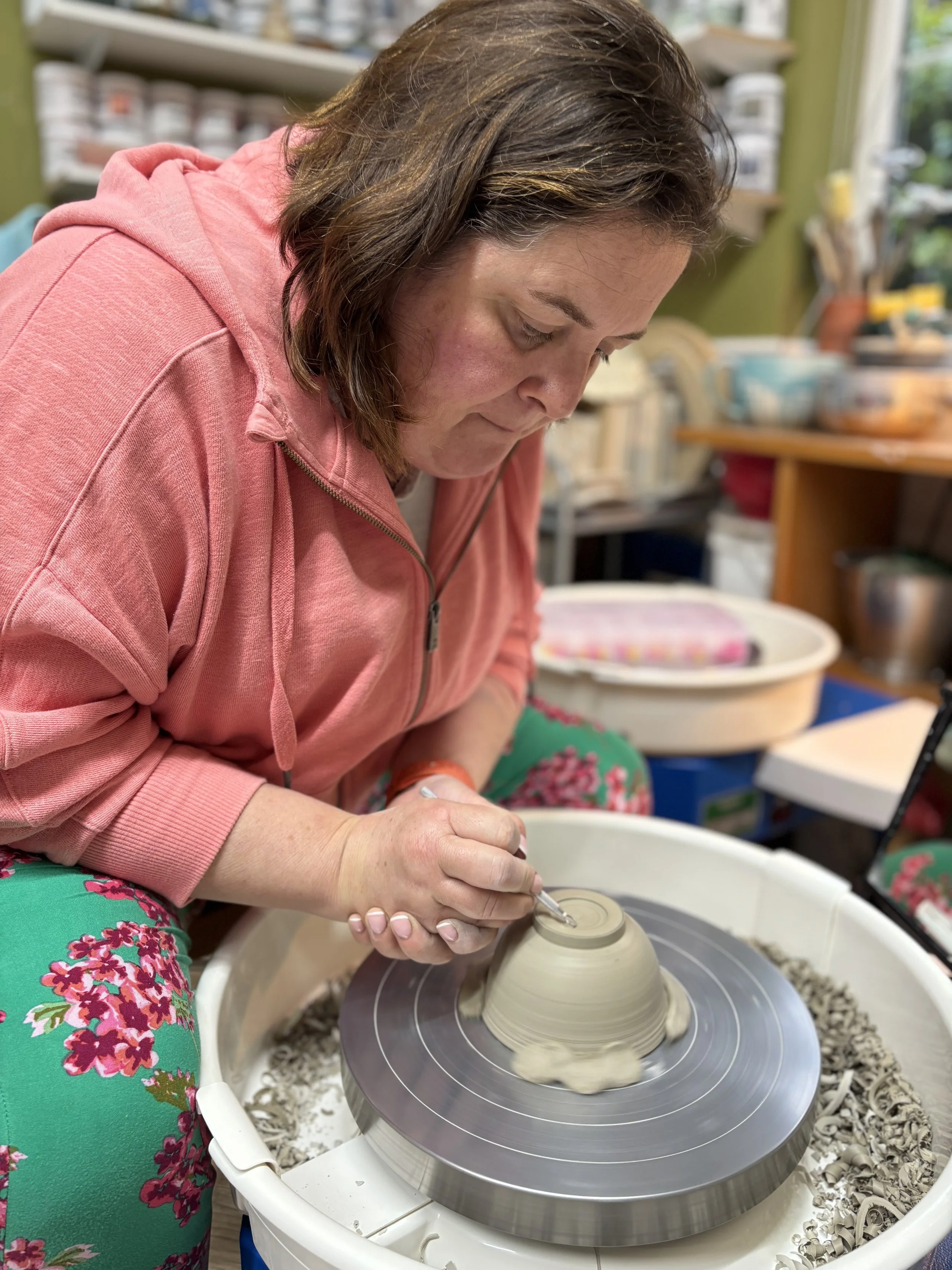   
 Emma has been trimming her latest pieces... 
 