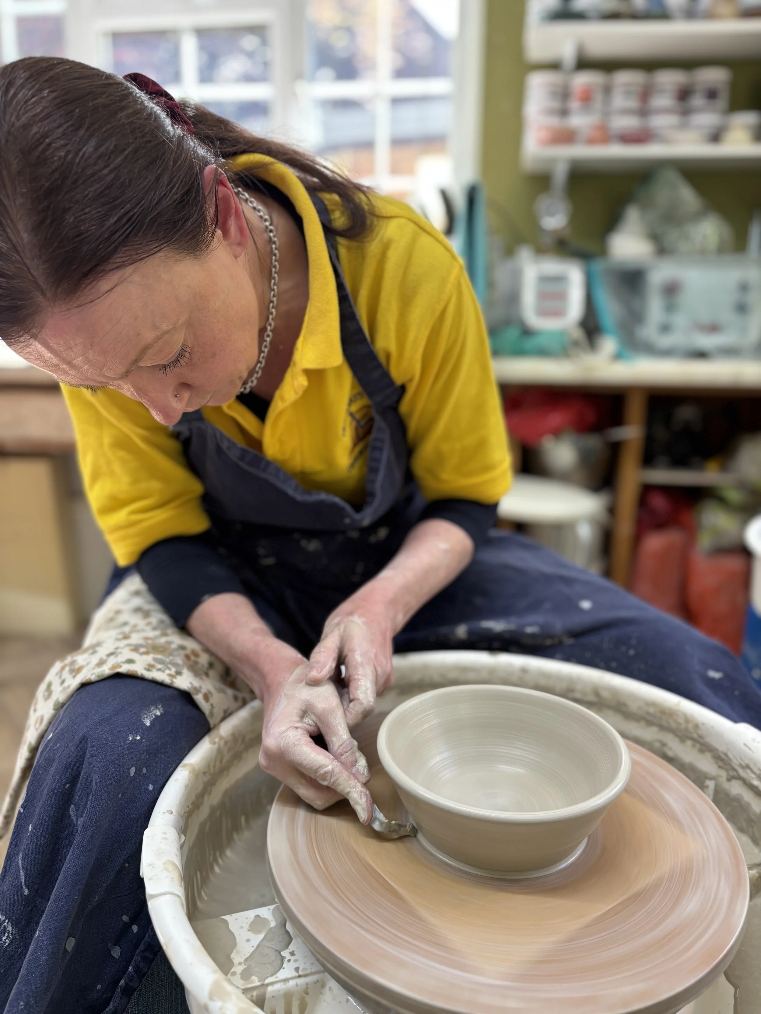   
 Joanne had a lovely afternoon throwing on the wheel & will be returning to glaze her pieces!  
 