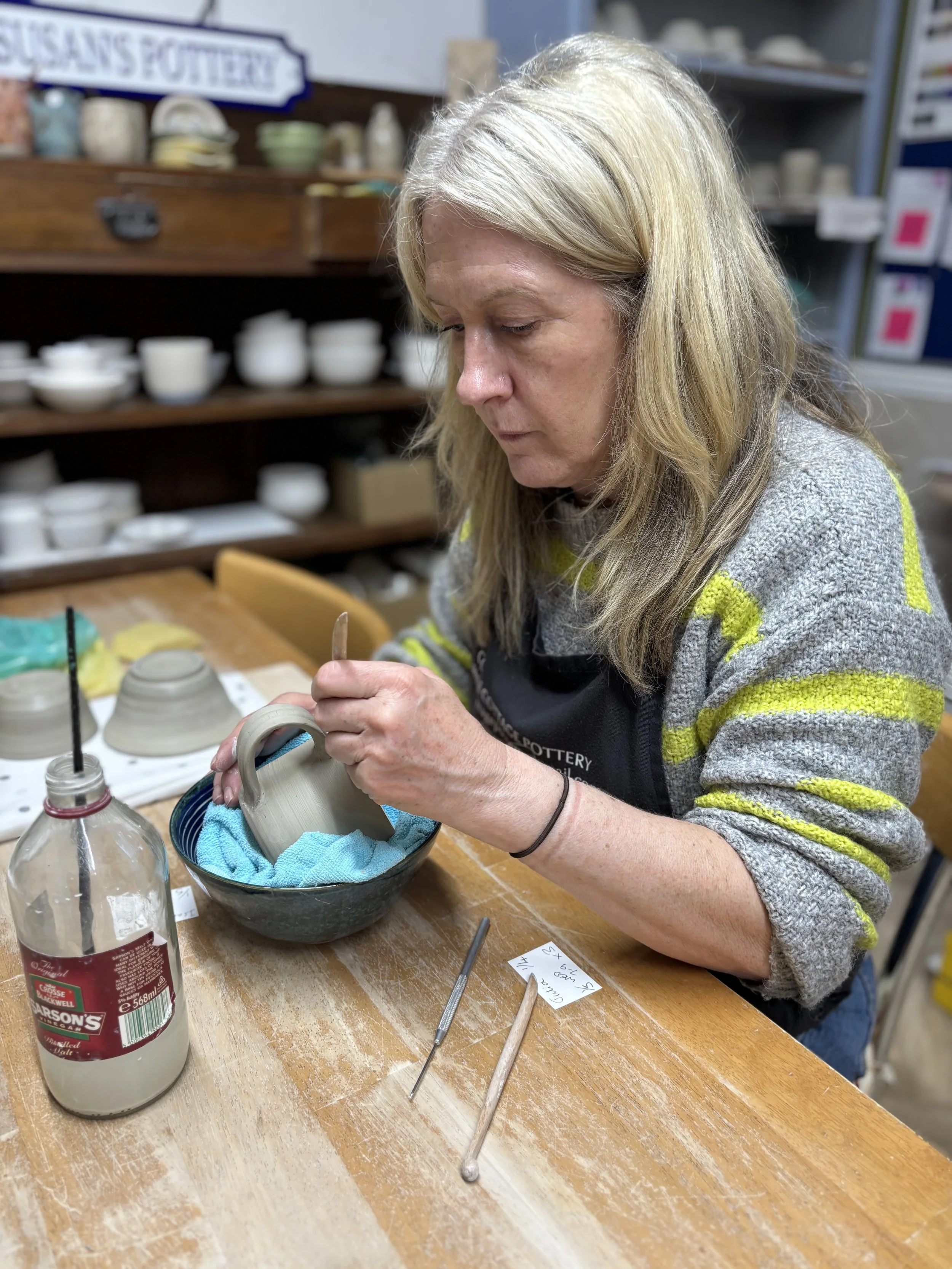   
  Julia & Isabel have been adding handles to their mugs ... 
 