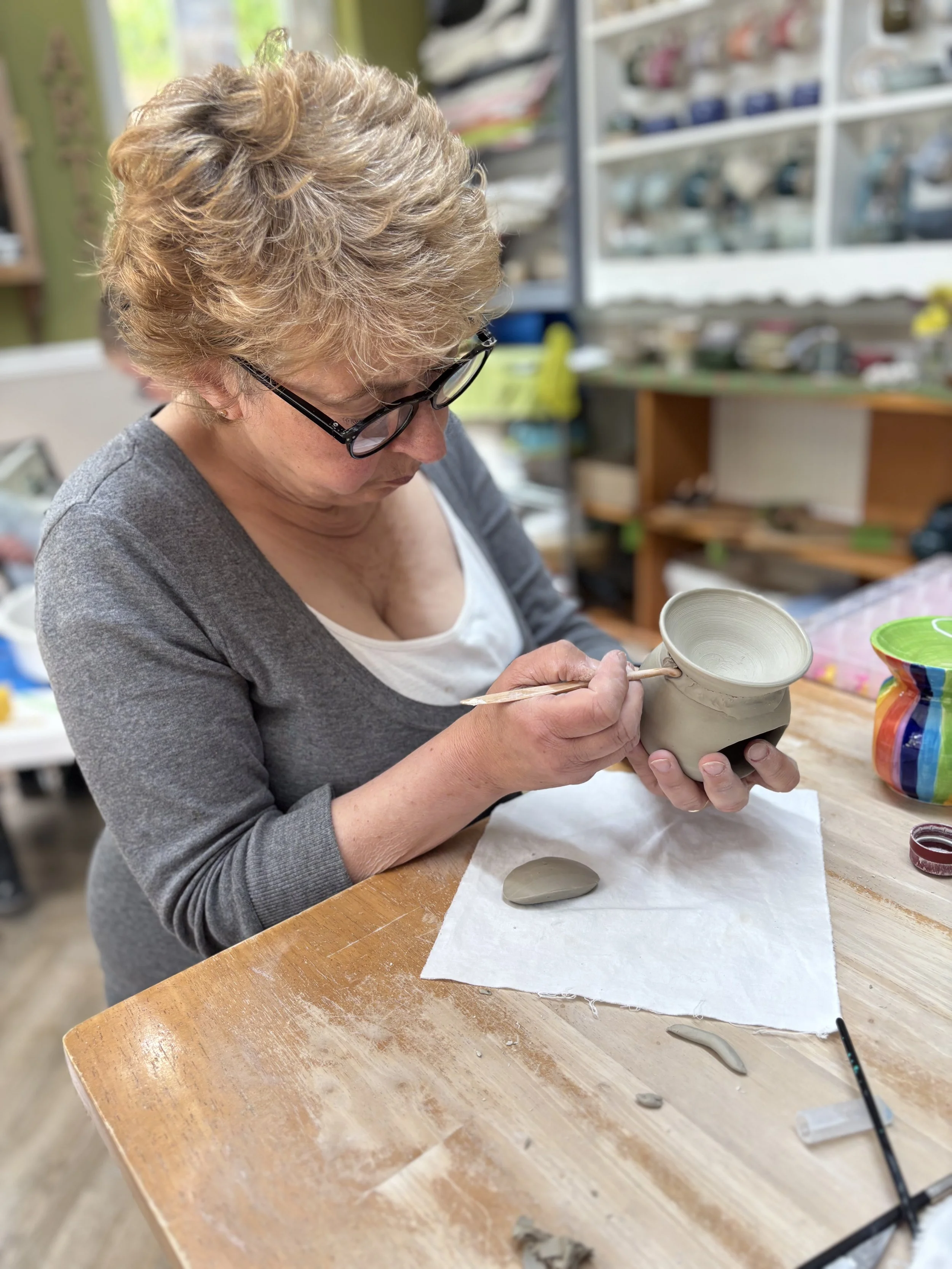   
  ... & Helen has been assembling her oil burner!  
 