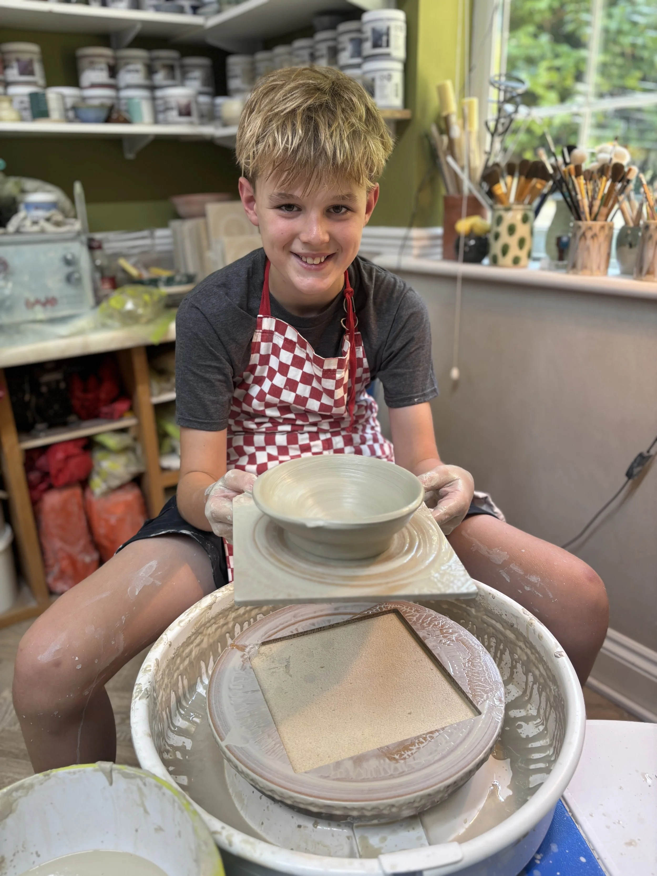   
 ... & son Ben for their Christmas present 'throwing Experience'!  
 