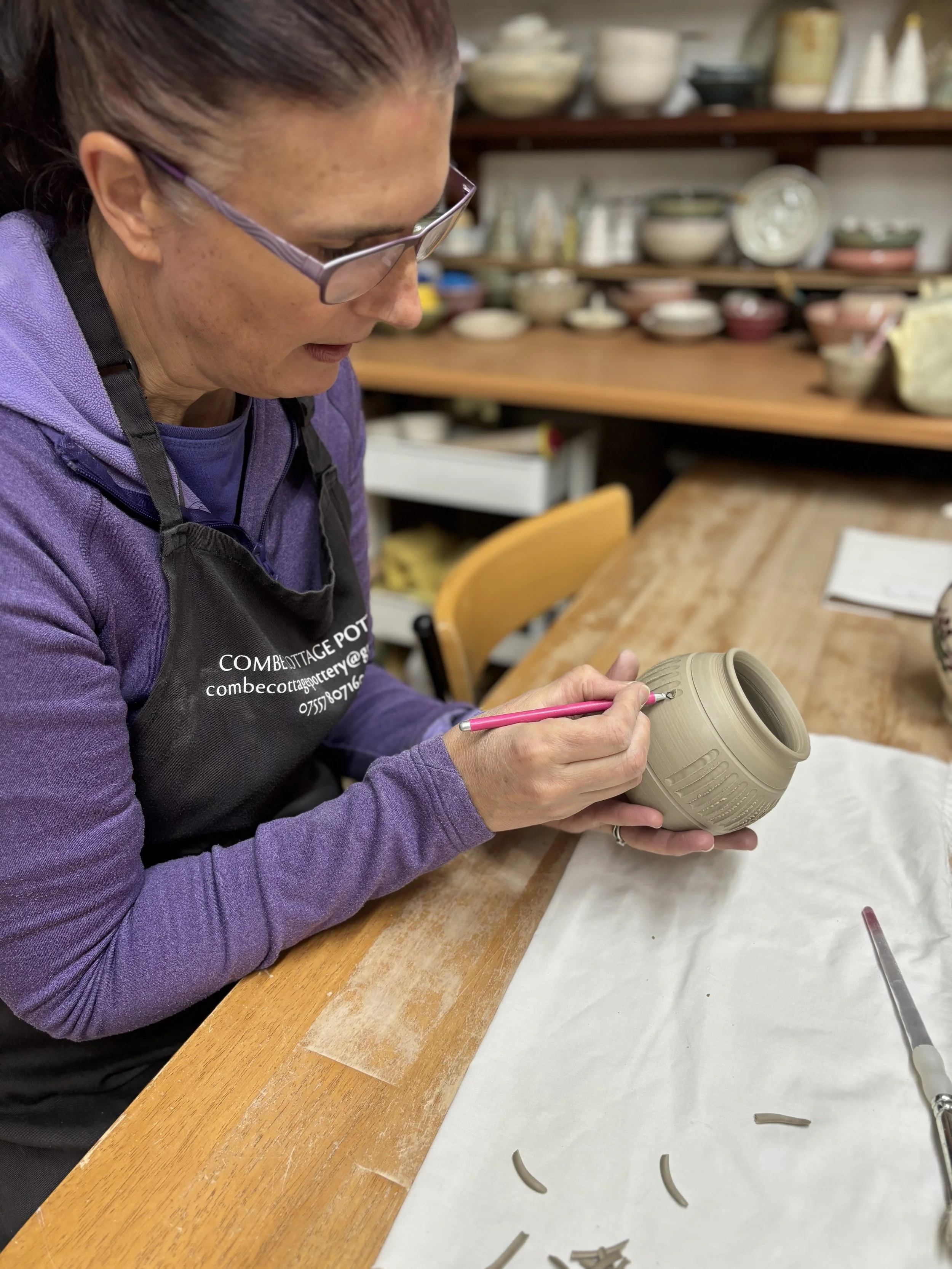   
 Rowena has been carving on her latest 5 week course! 
 