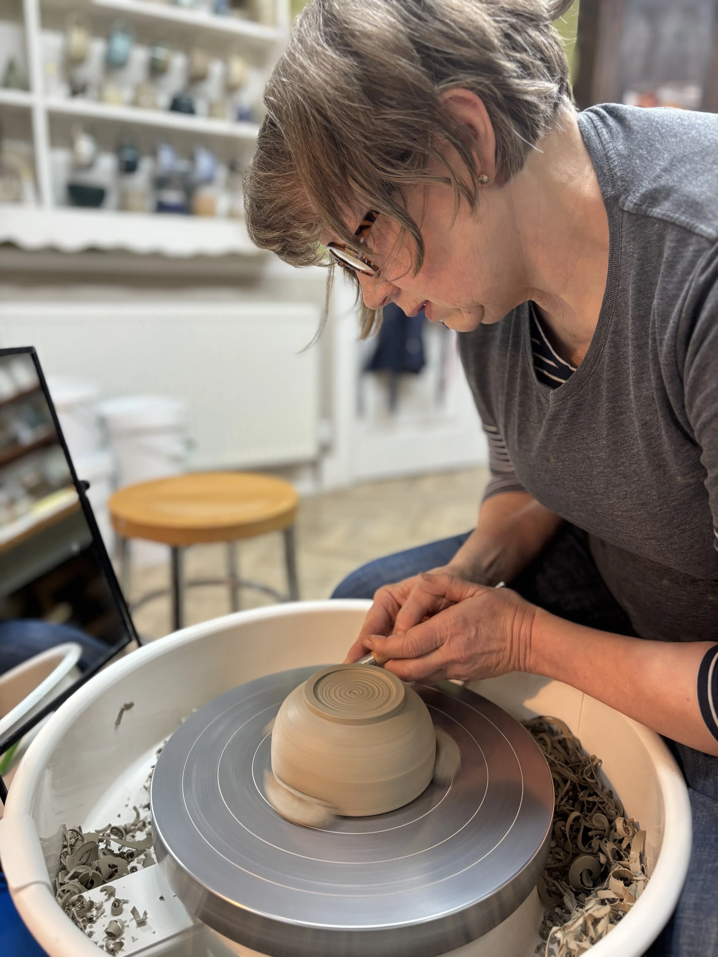   
 Ally has been learning how to trim her pieces!  
 