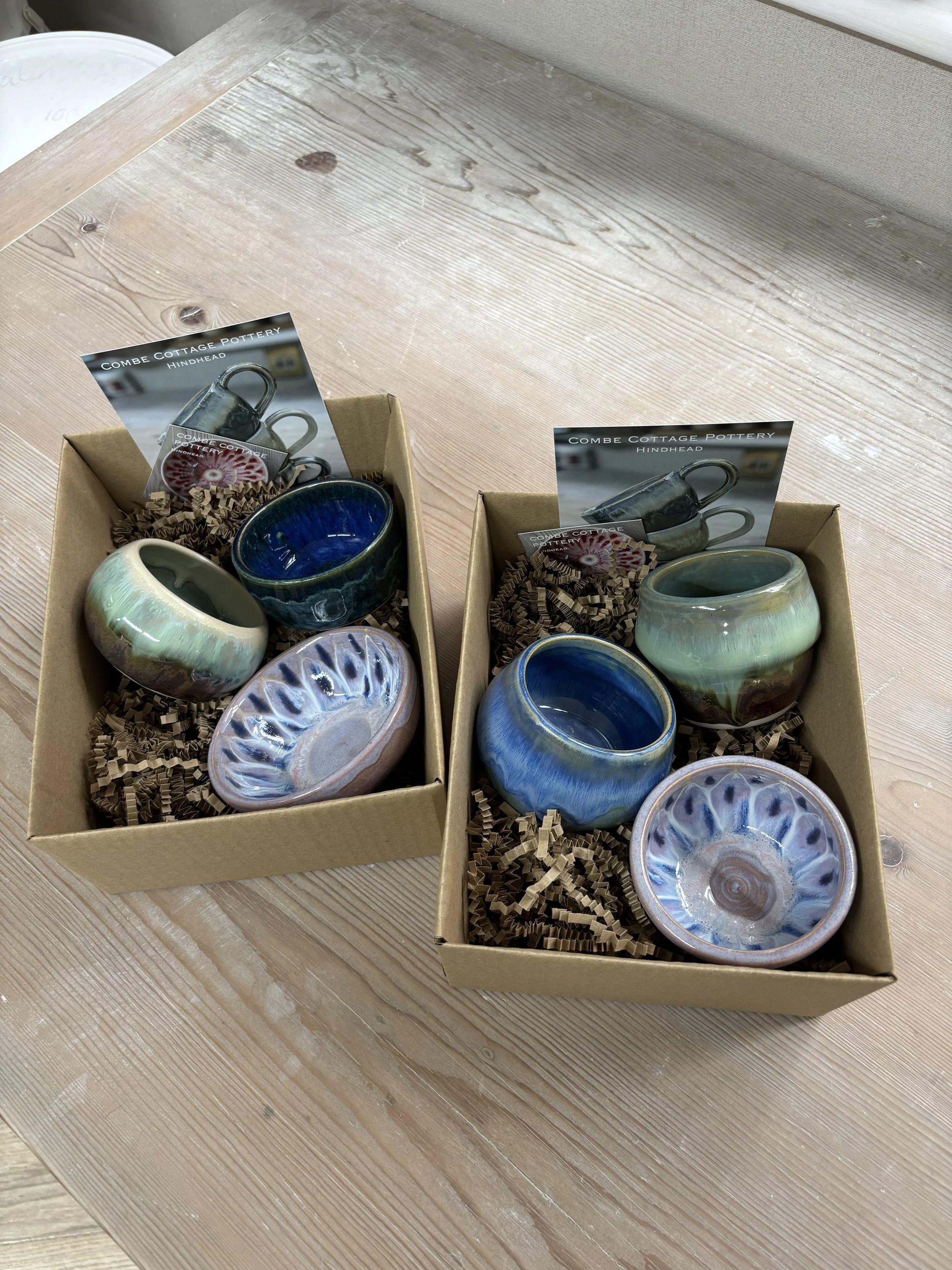 Fabulous results of Liz & Kirsty's glazing session following their 'Throwing Experience'!