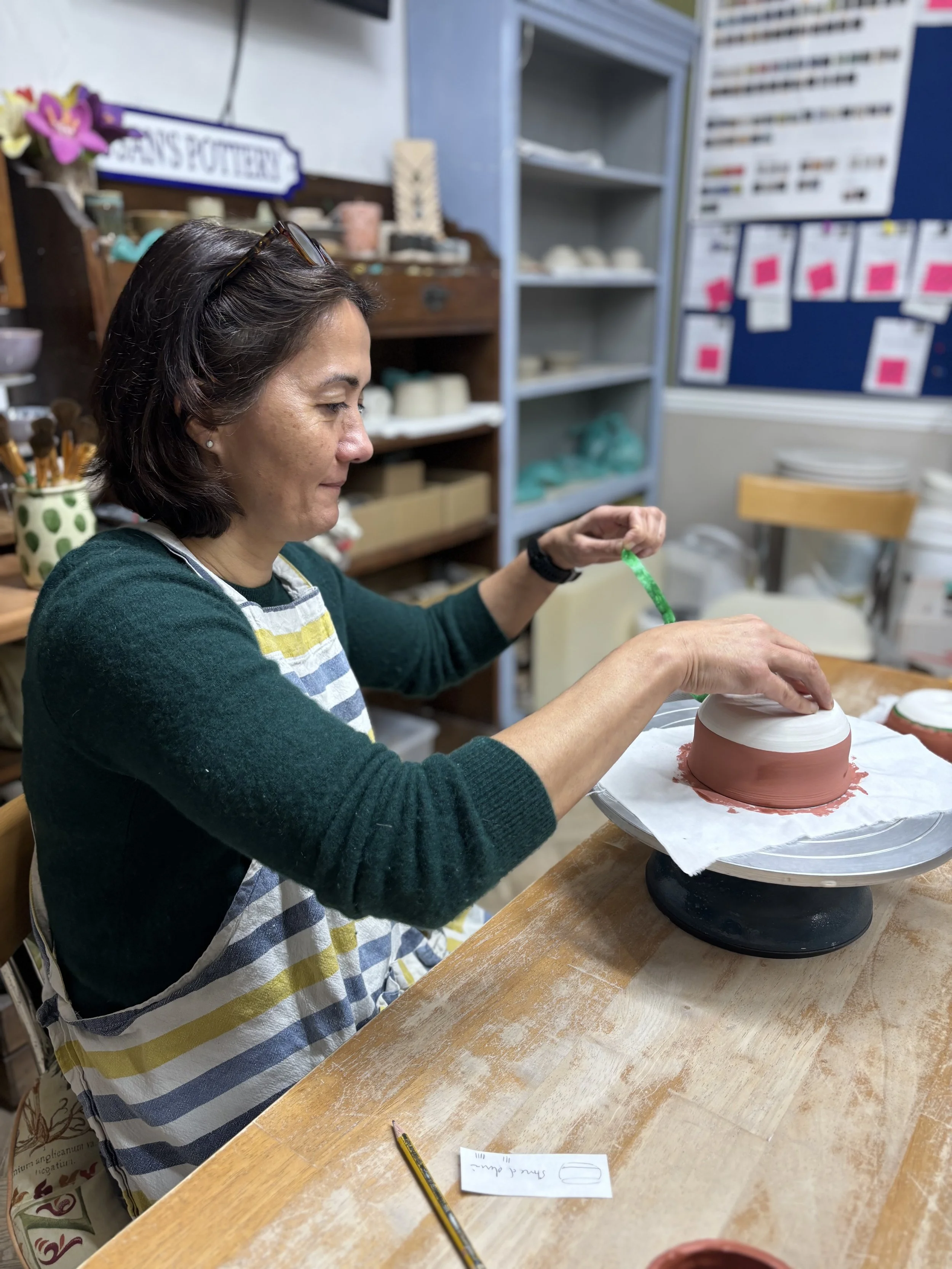   
 An evening of glazing for Lisa ... 
 