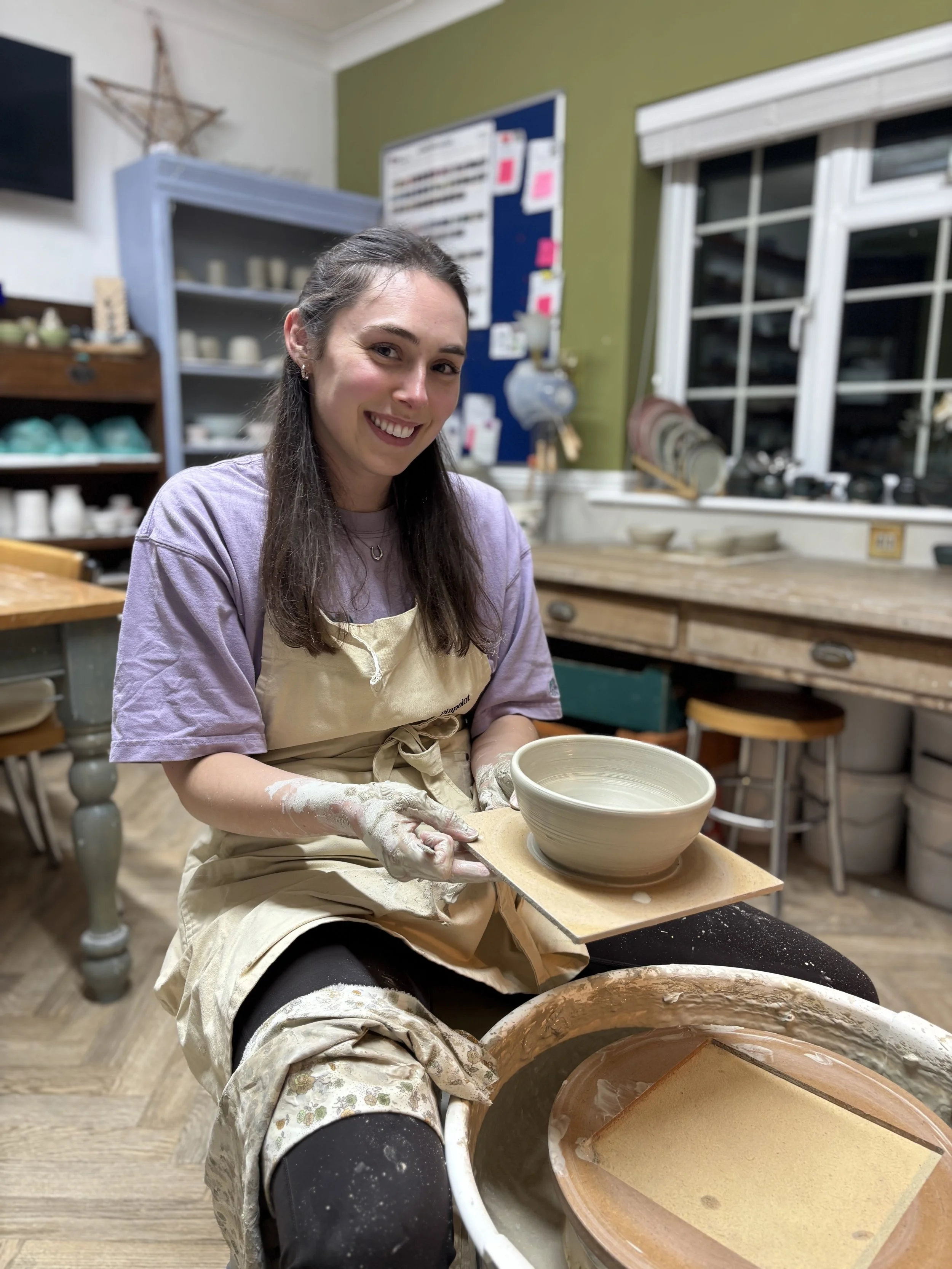   
 Great evening spent with Erin at the start of her 5 week pottery course! 
 