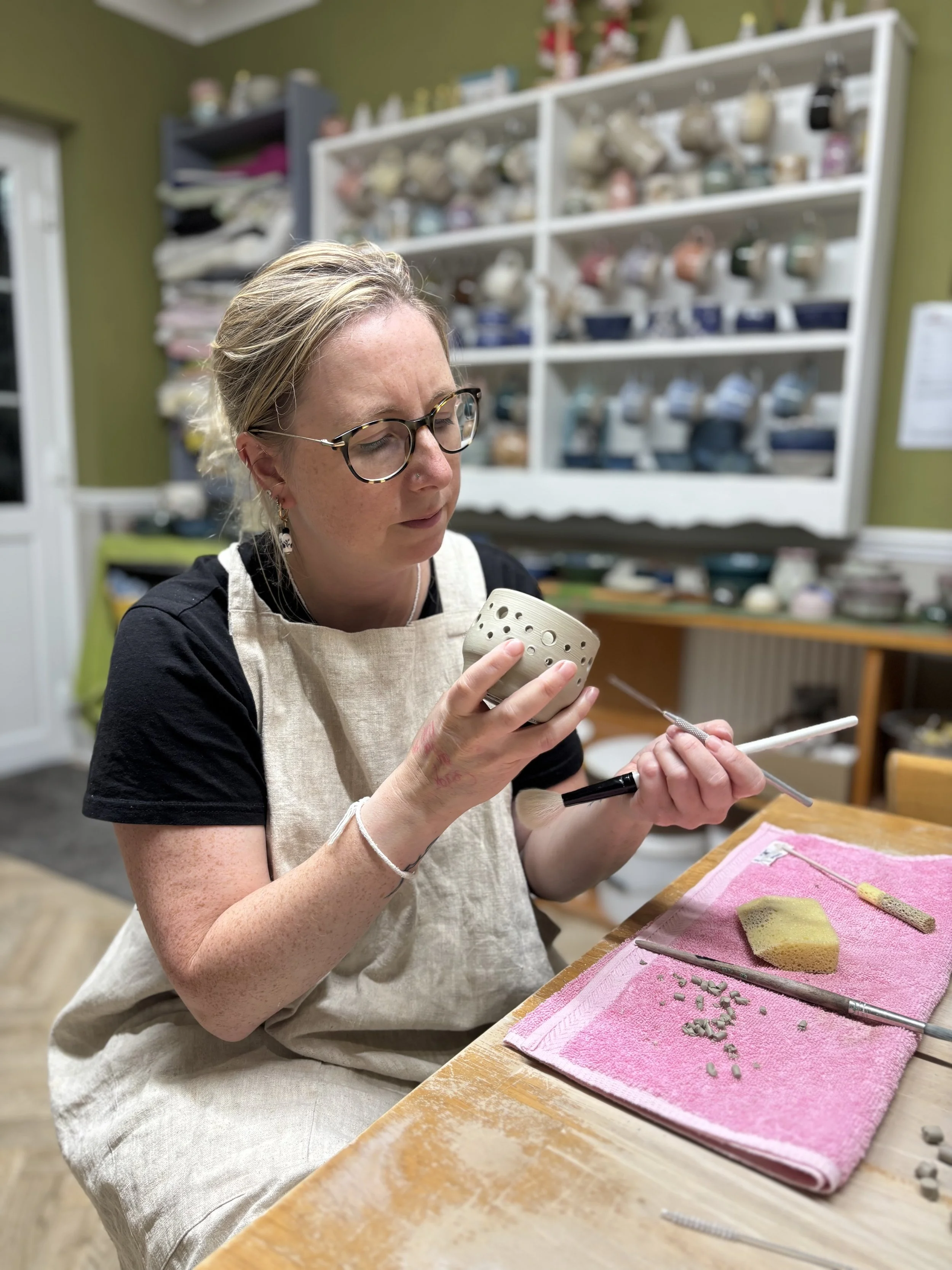   
  Clare has been adding details to her pieces in her trimming week! 
 