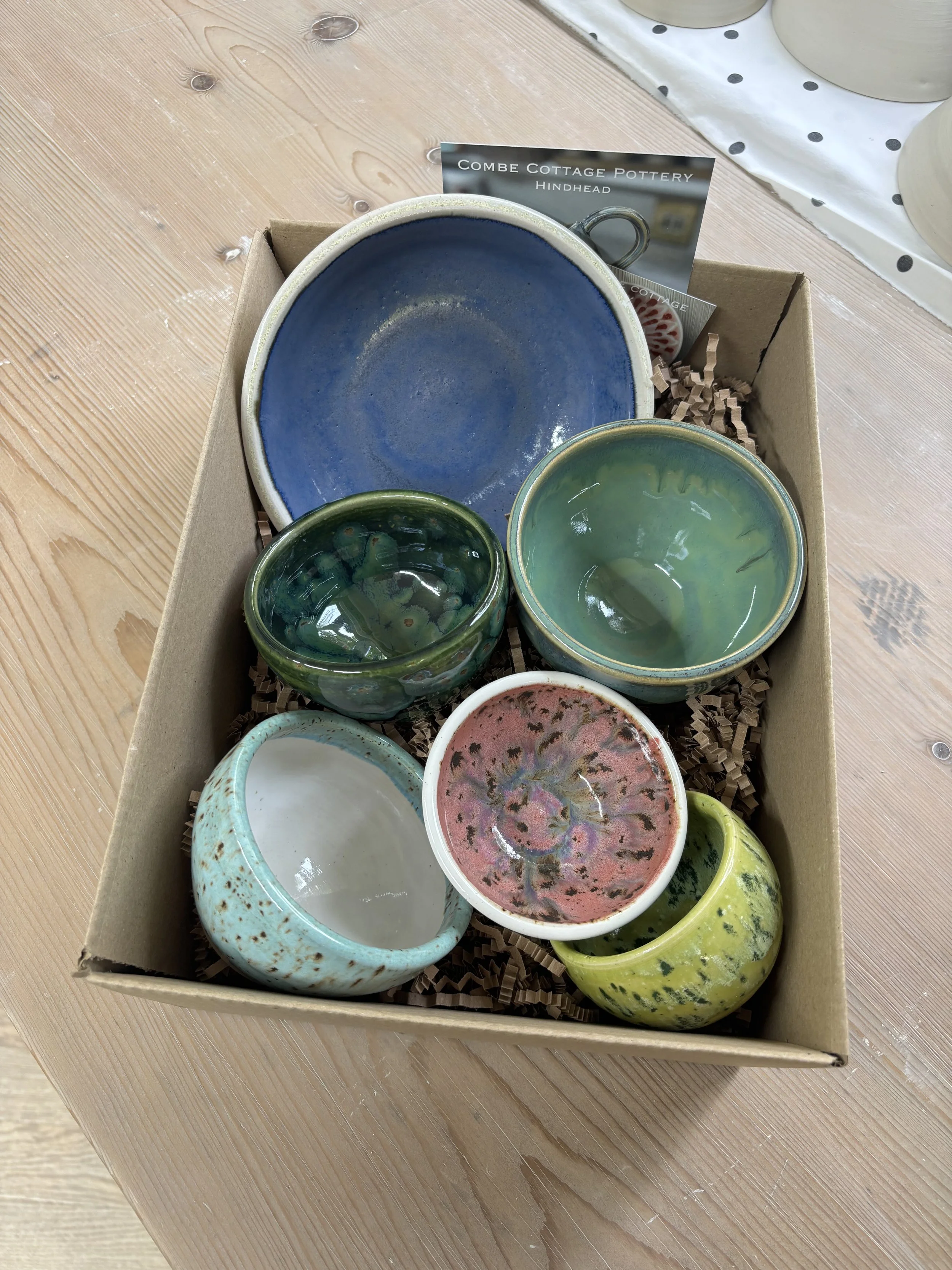   
 Robert & Val's super results after they returned to glaze their pieces! 
 