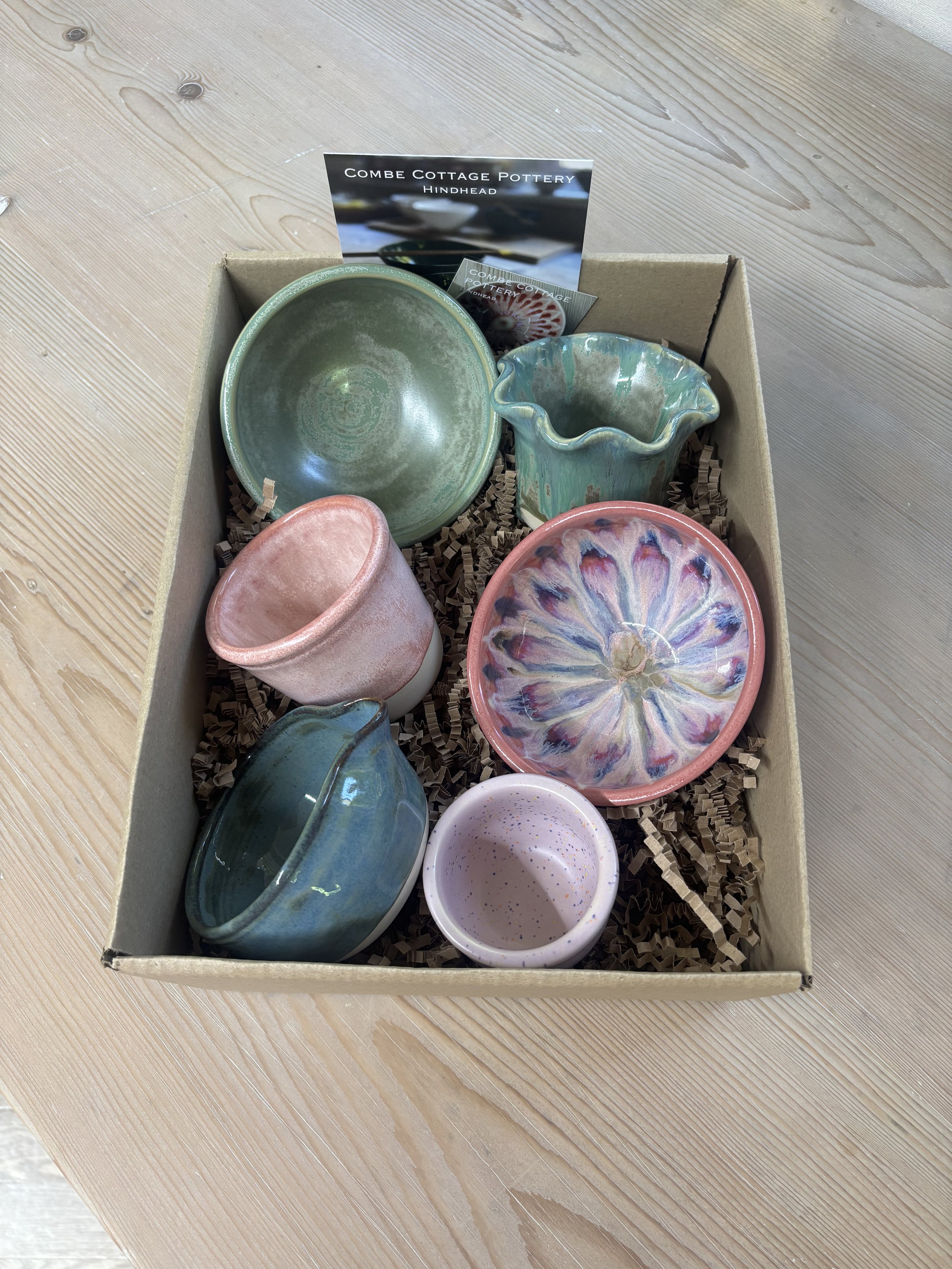  
  The super results of Heidi & Ben's glazing session following on for their 'throwing experience'! 
 