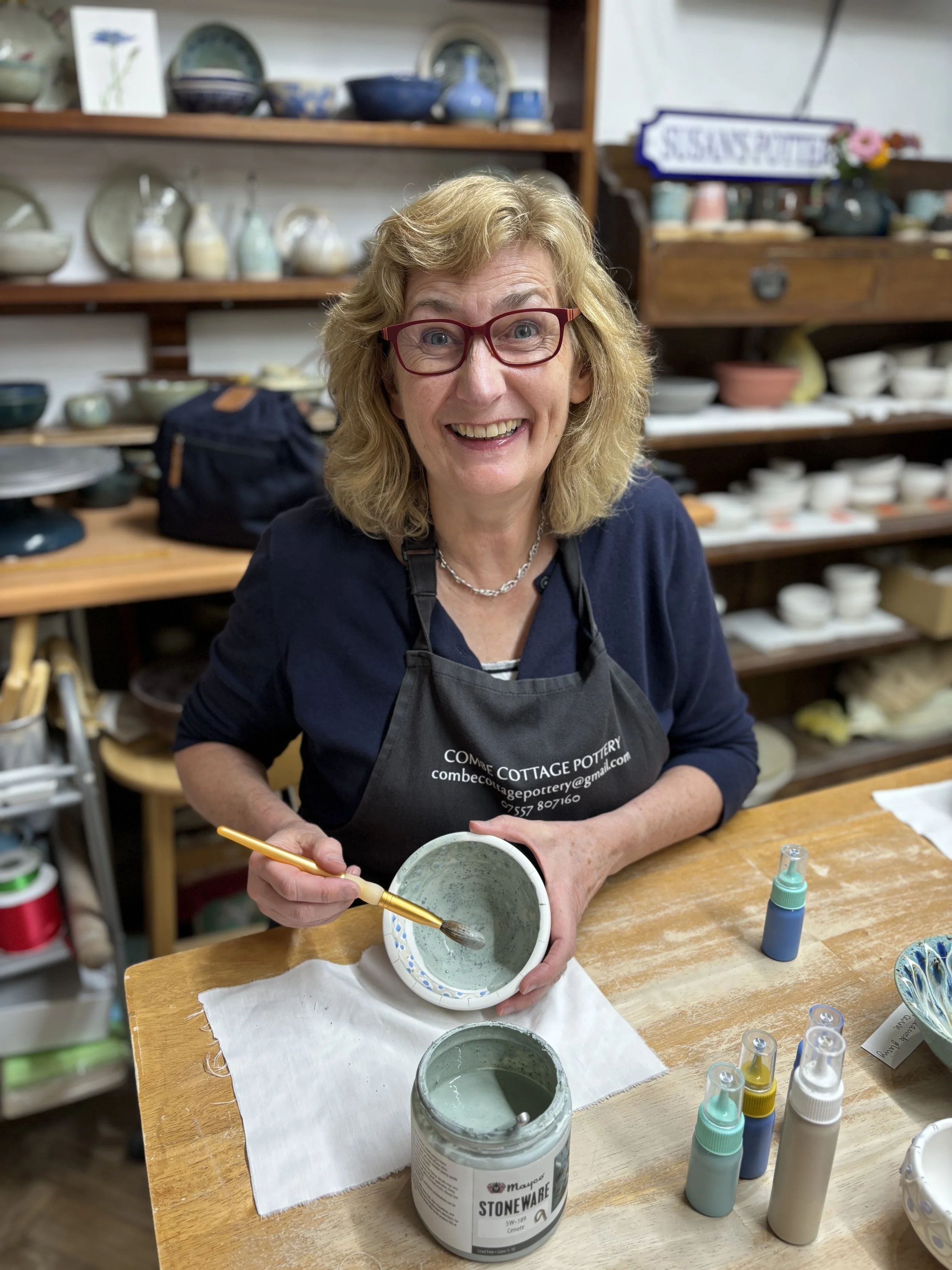 Glazing session for the lovely Jo ...