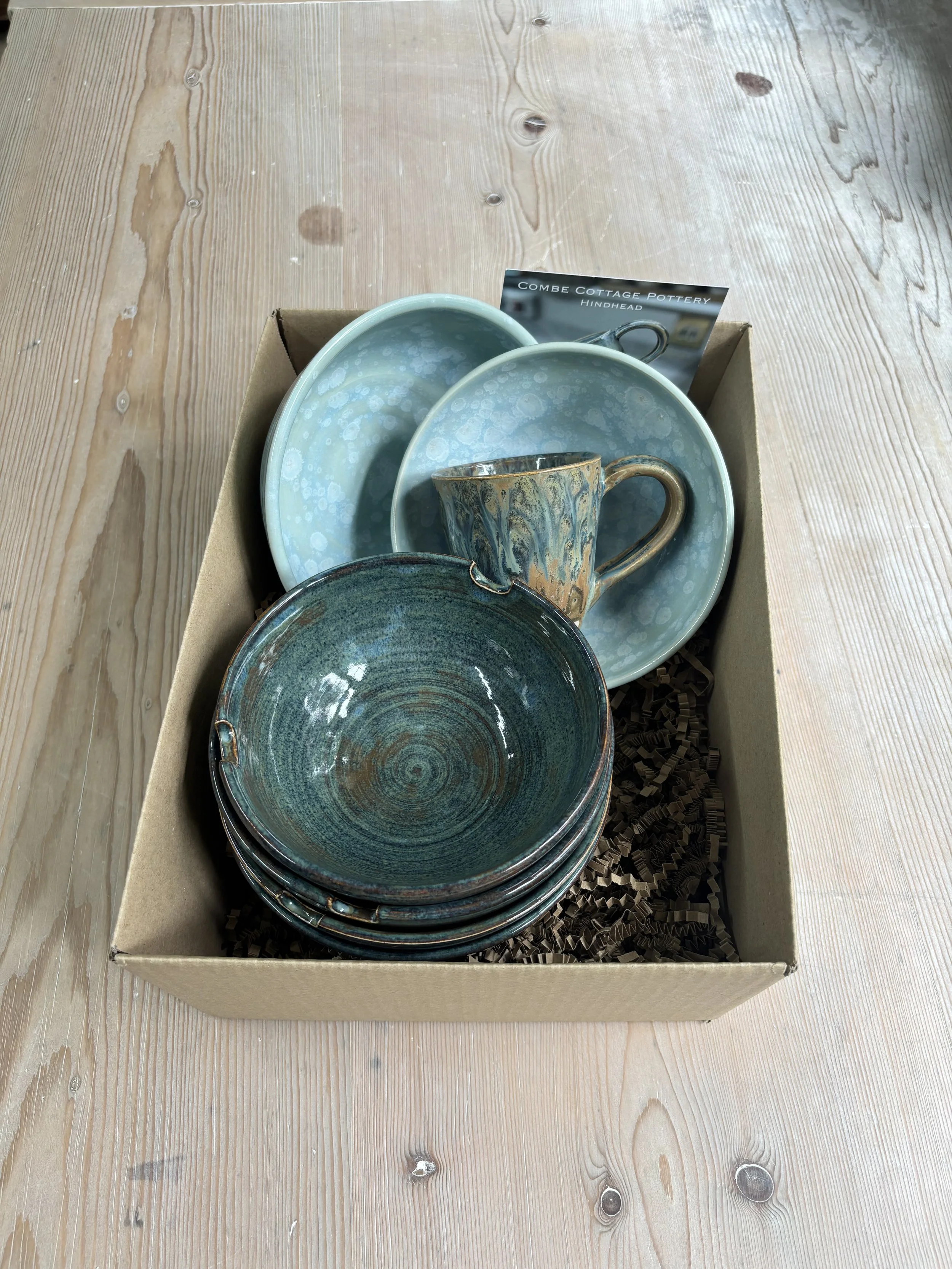 Emily's pieces from her latest 5 week pottery course including her 4 noodle bowls ...