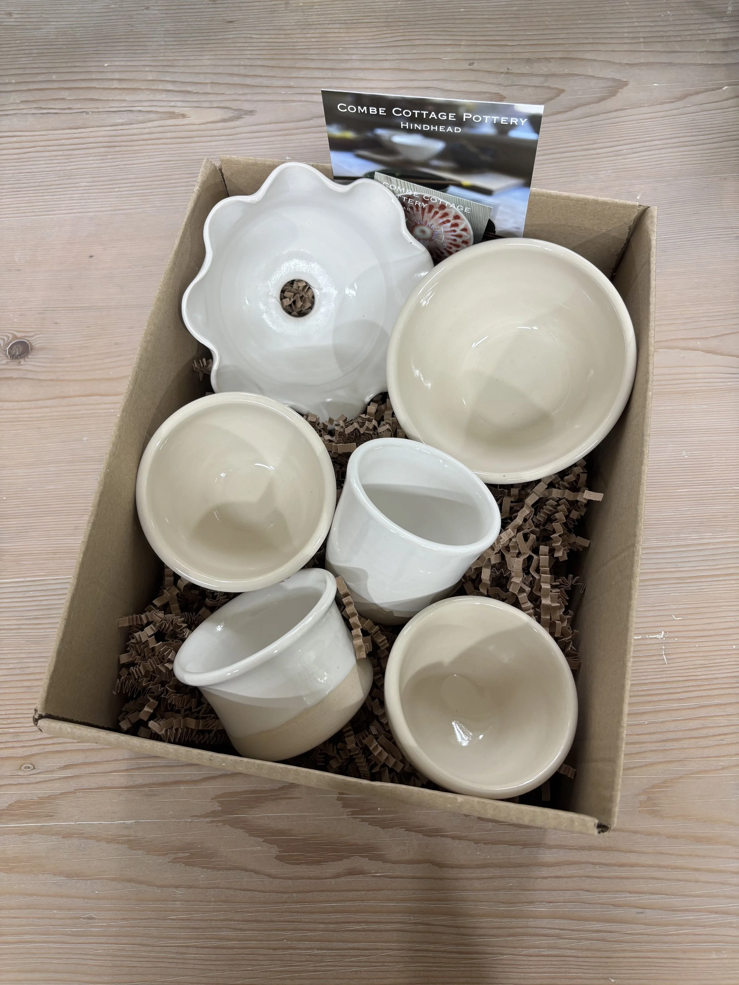   
 Finished glazed results from Carl & Beth's 'Throwing Experience'! 
 