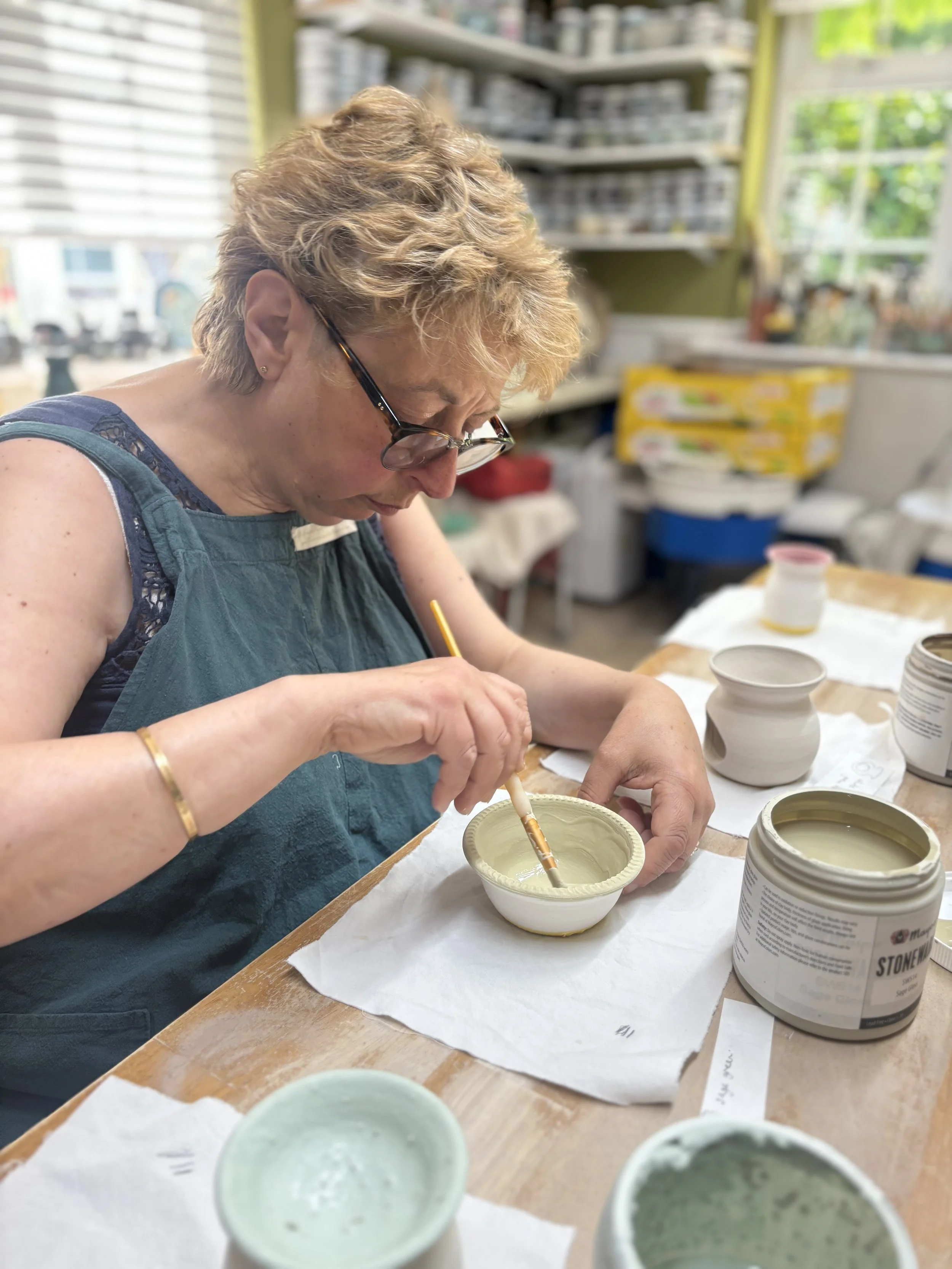   
 Glazing session for Helen ... 
 