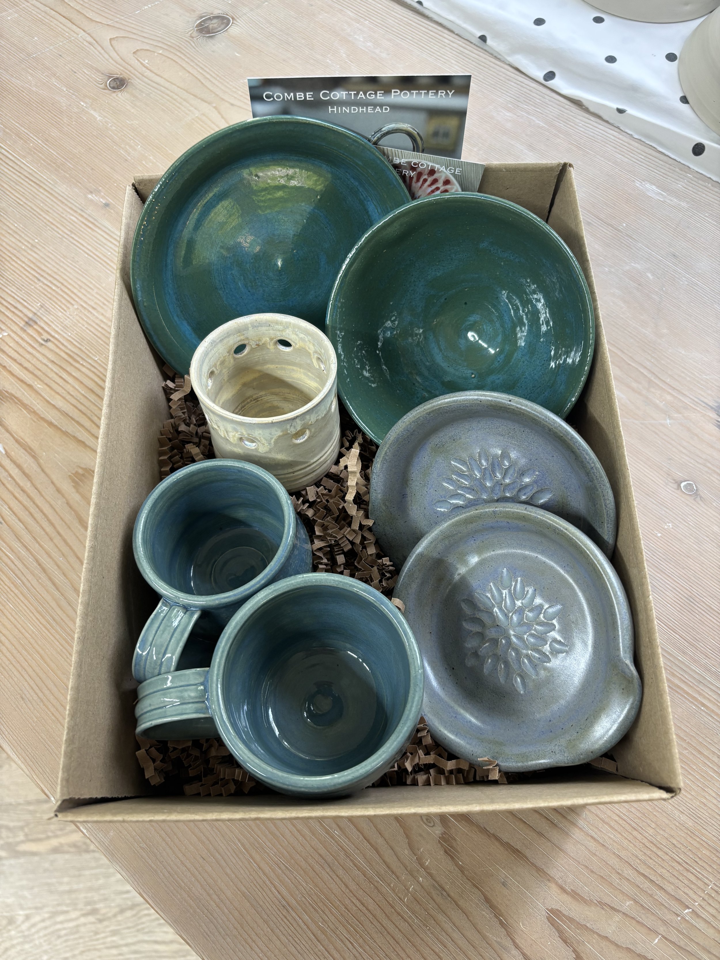  
 Bernie's lovely pieces made on her 5 week course! 
 