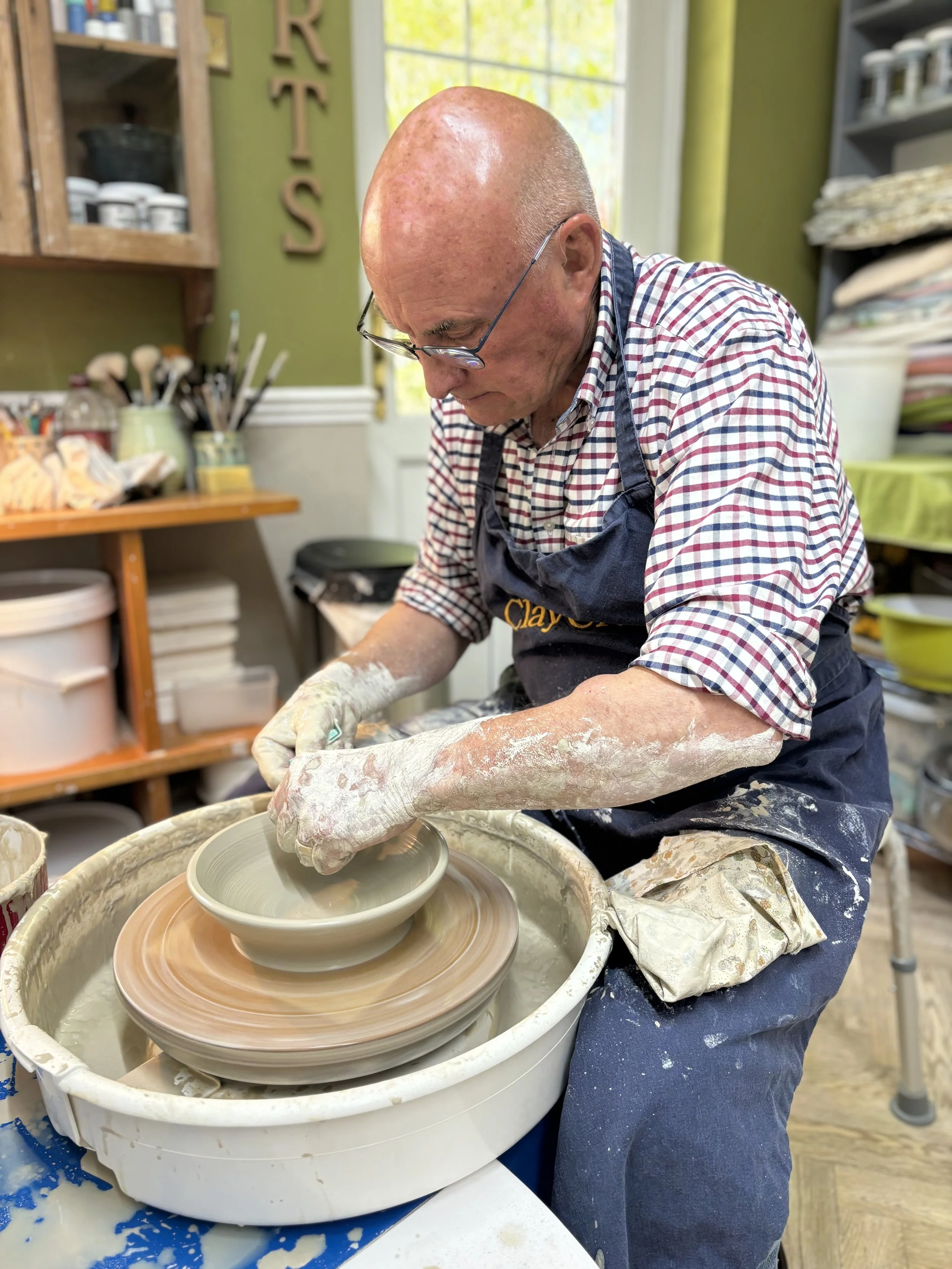   
  ... & Rob for their 'throwing experience'- they'll be returning to glaze their pieces too! 
 