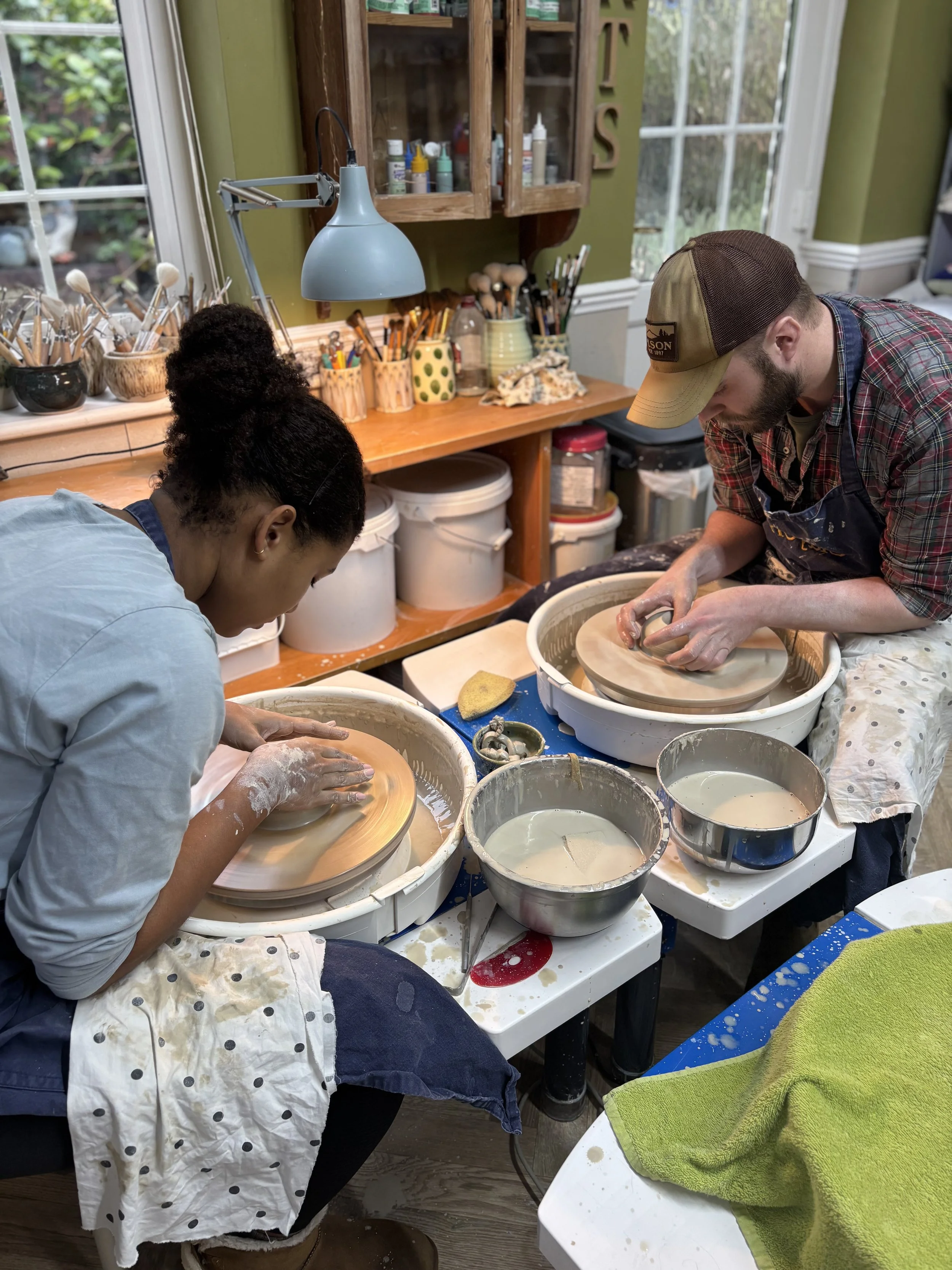   
 A lovely morning spent with Zoe & Oliver on their very successful 'Throwing Experience'! 
 