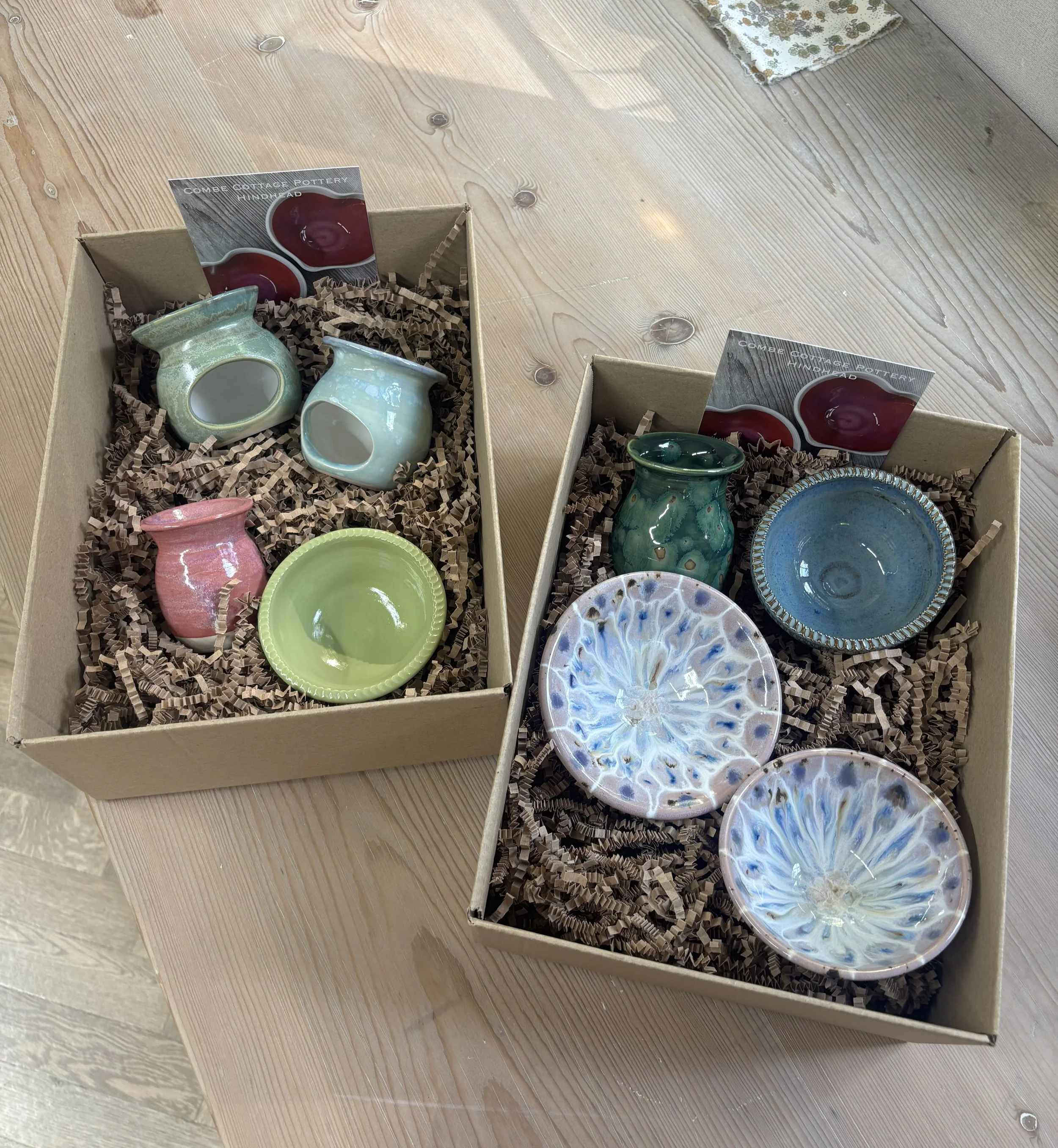  
 Helen & Julia's super work on their latest  5 week course- Julia's tall vase is yet to be fired! 
 