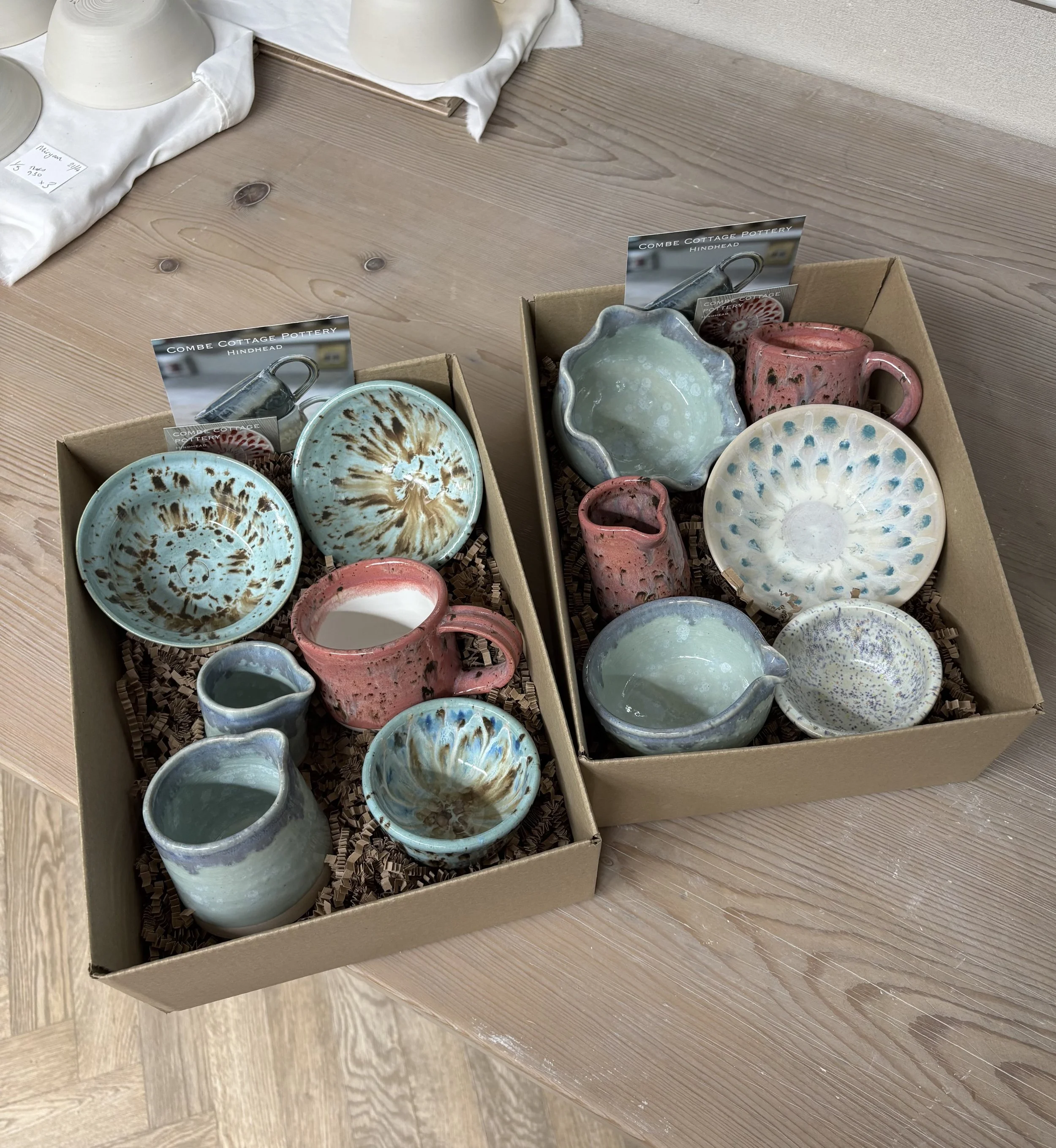   
 the fabulous results of Julia 's & Izzie's 5 week pottery course! 
 