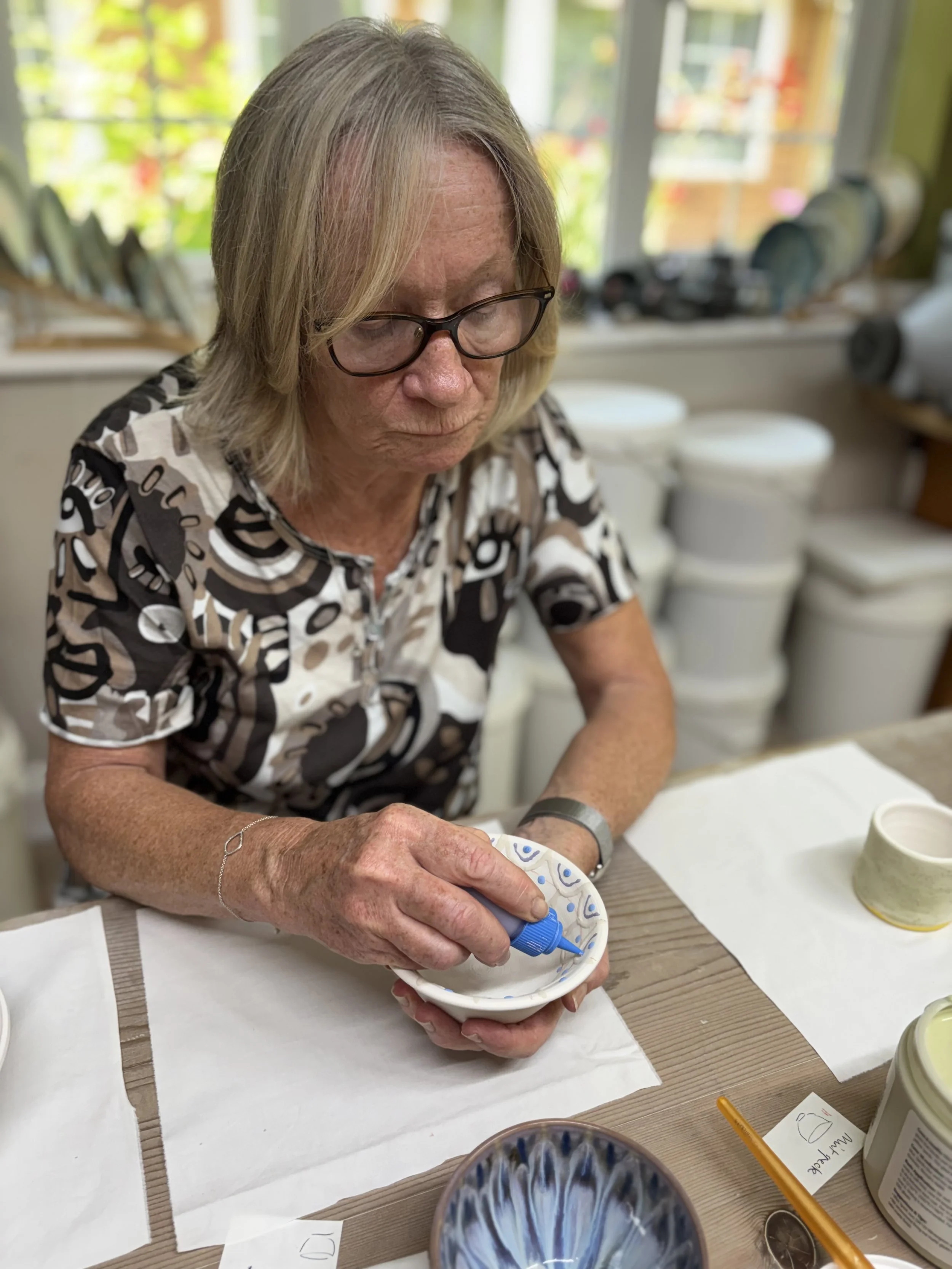   
 Lovely morning spent with these lovely ladies for their glazing session - Kim... 
 