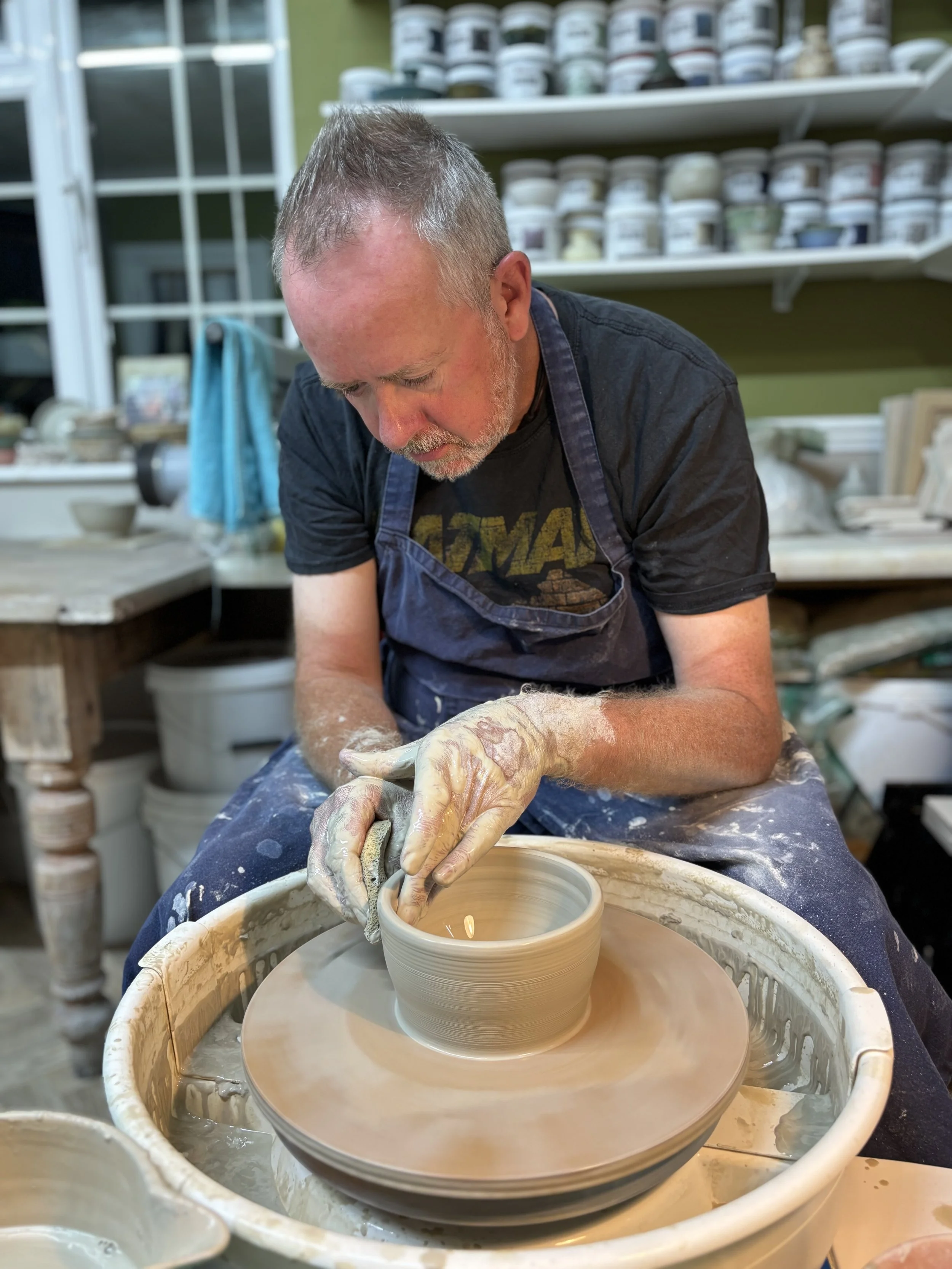 First throwing session for Tony on his 5 week course!