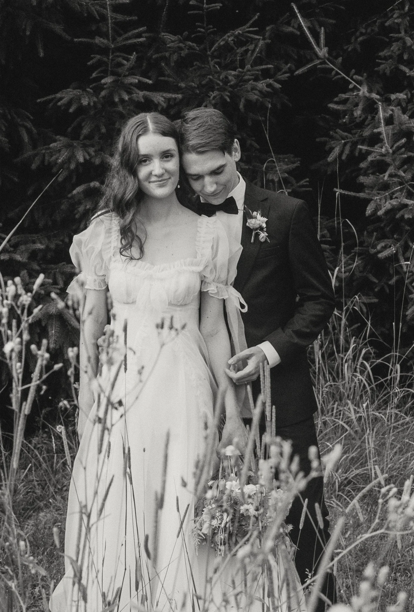 black and white wedding photography film