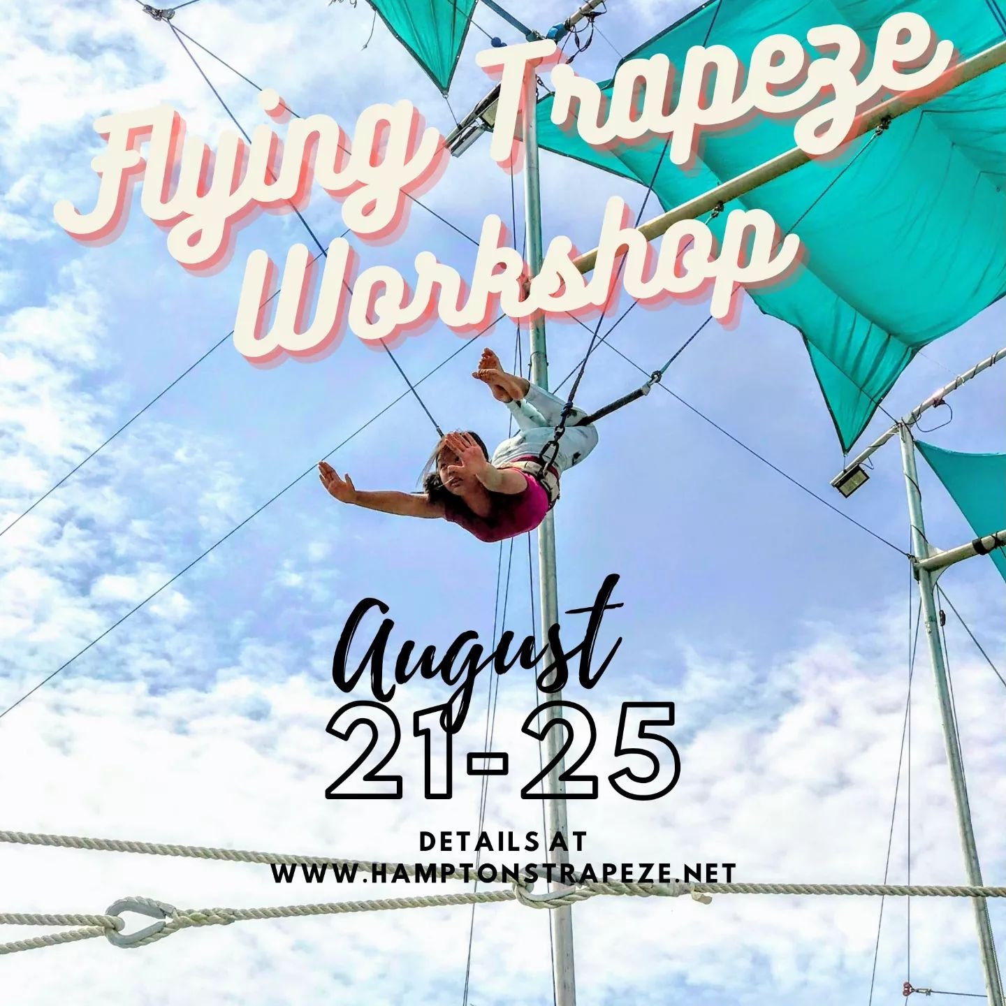 Our Intensive Flying Trapeze Workshop is filling up fast, but spots are still available! Work your favorite tricks, and perform for your friends and family in a showcase on the 25th!

Secure your spot today, and fly like the pros!

#flyingtrapeze #ci