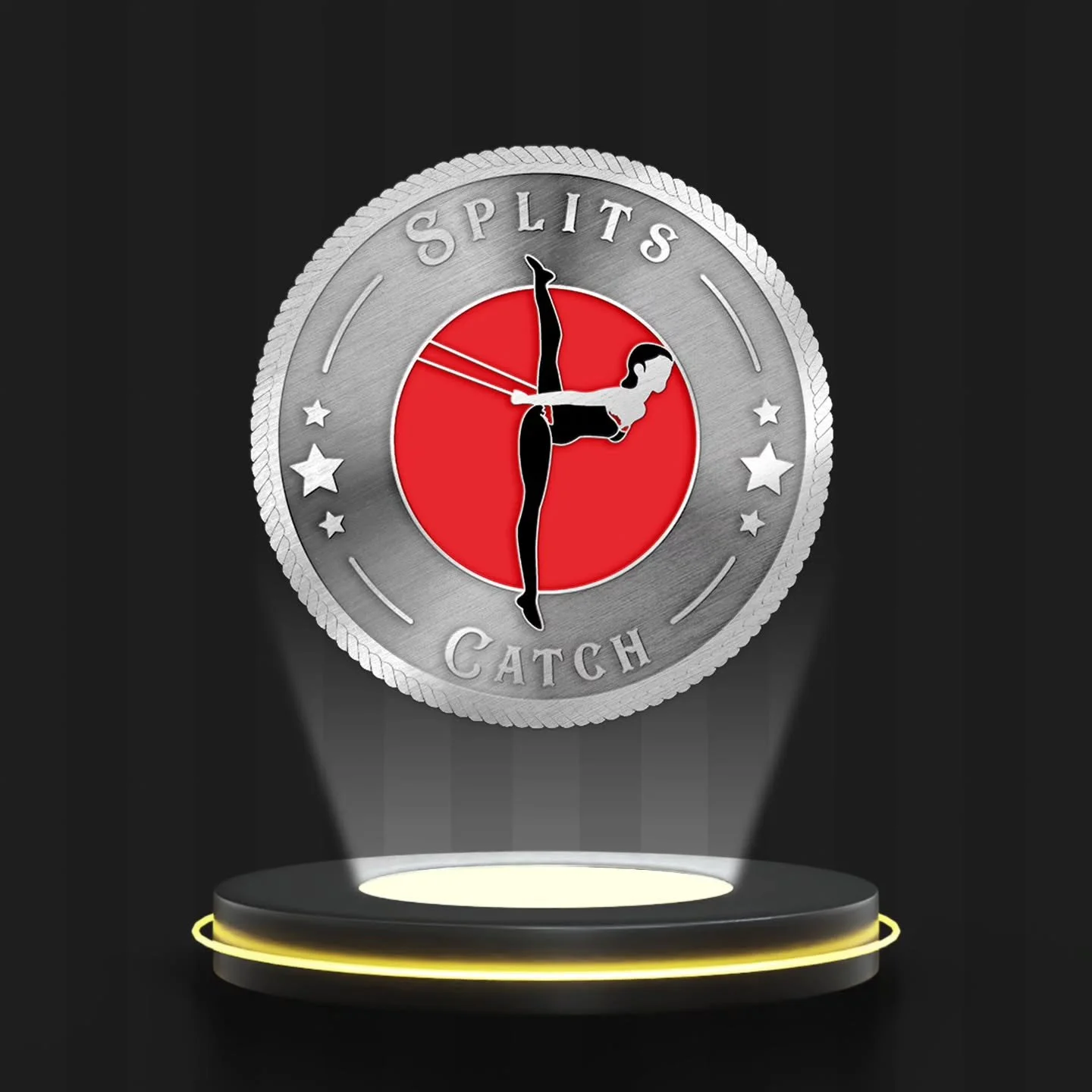 Today we feature the Splits, also known as the Backend Splits. This intermediate level trick is a crowd favorite, always eliciting awe and excited cheers! Once you have mastered and caught this trick, your reward is this beautiful antique silver coin