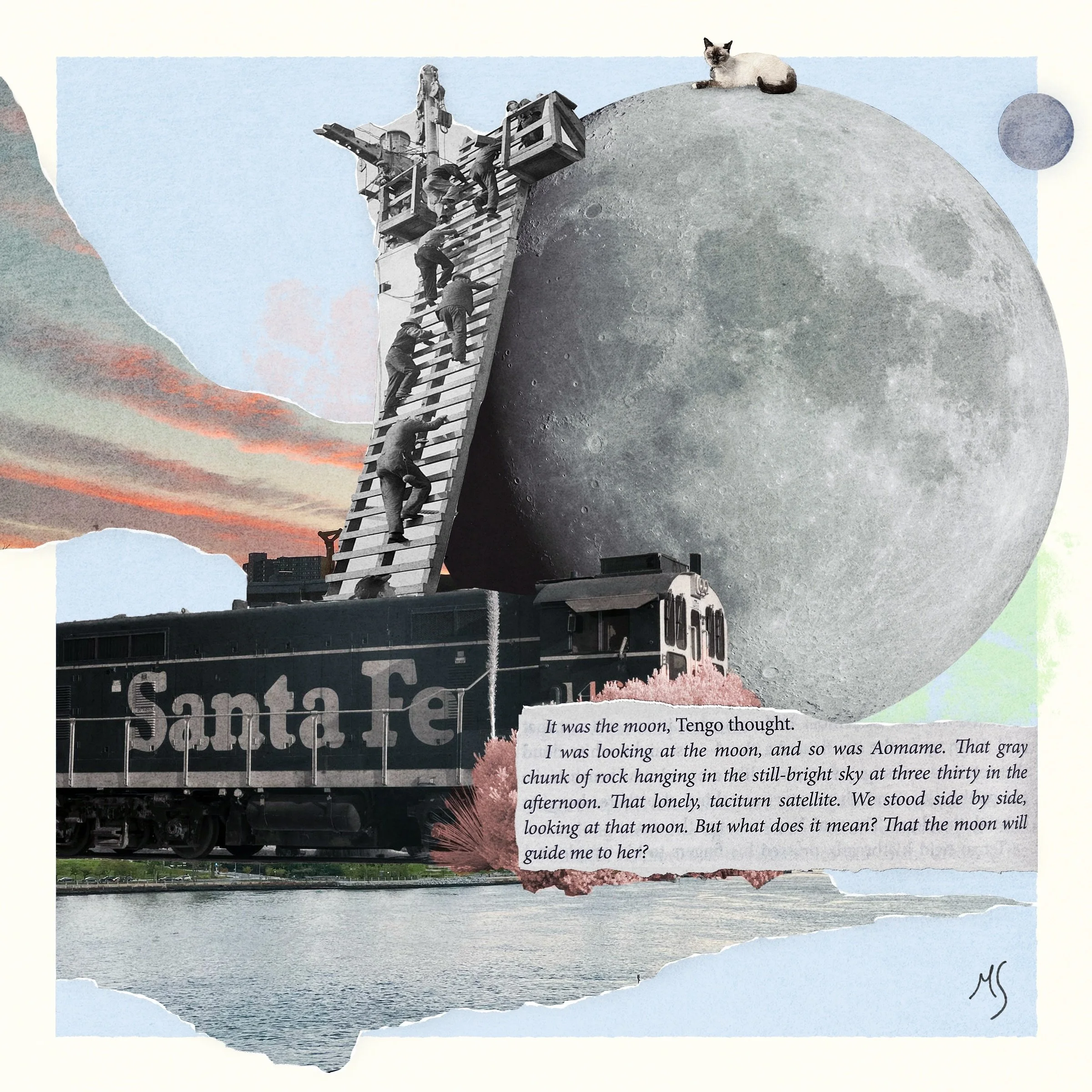 2Q24 (where there are two moons and a town inhabited by cats)
&bull;
&bull;
#art #design #finearts #collage #collageart #collageartist #digitalcollage #designer #graphicdesign #graphicdesigner #artist #fineartist #finearts #photoshop #artistsoninstag