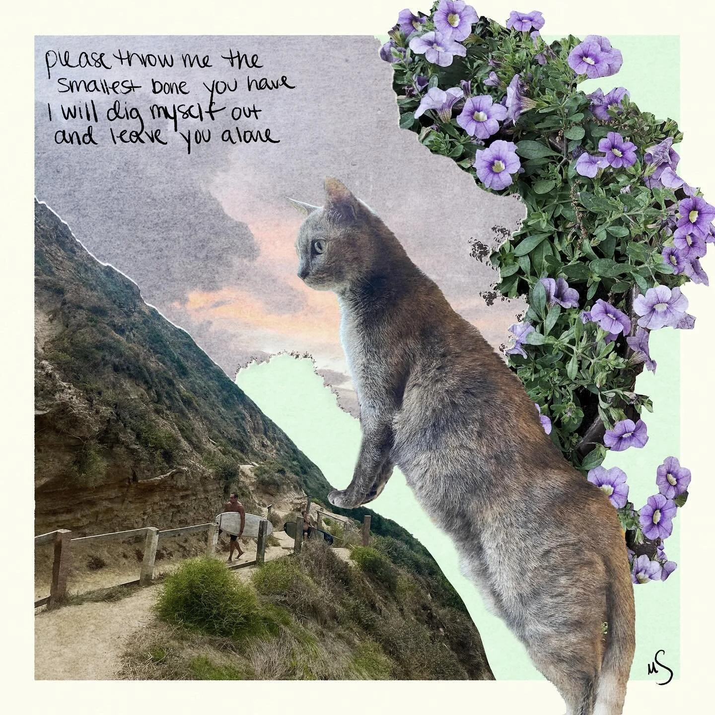 throw me a bone

almost every collage I&rsquo;ve made has begun as a quote I&rsquo;ve seen or a little verse I&rsquo;ve written in my notes app. nearly every time I&rsquo;ve used something I&rsquo;ve written as inspiration I don&rsquo;t actually incl