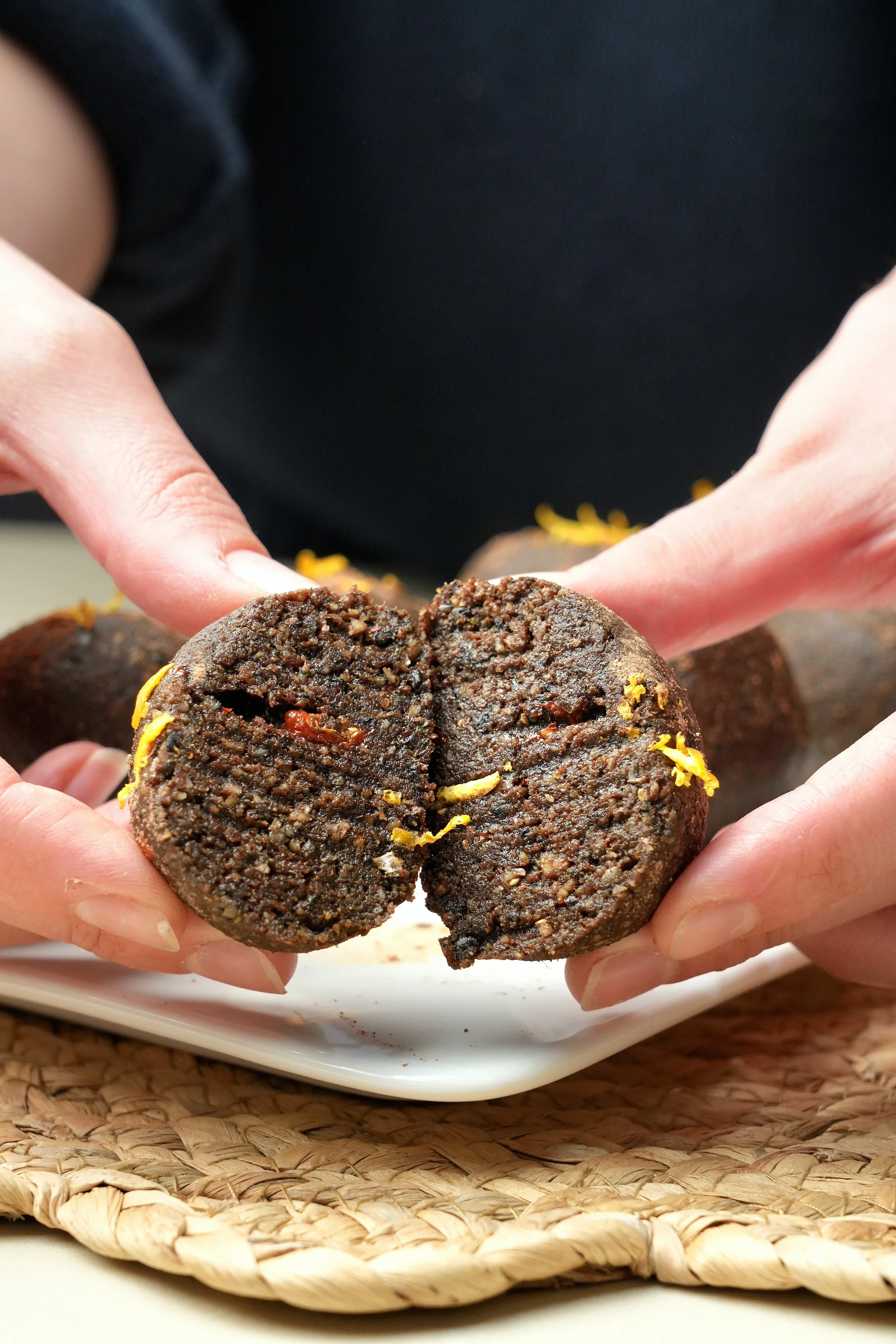 image of high iron chocolate orange vegan bliss balls