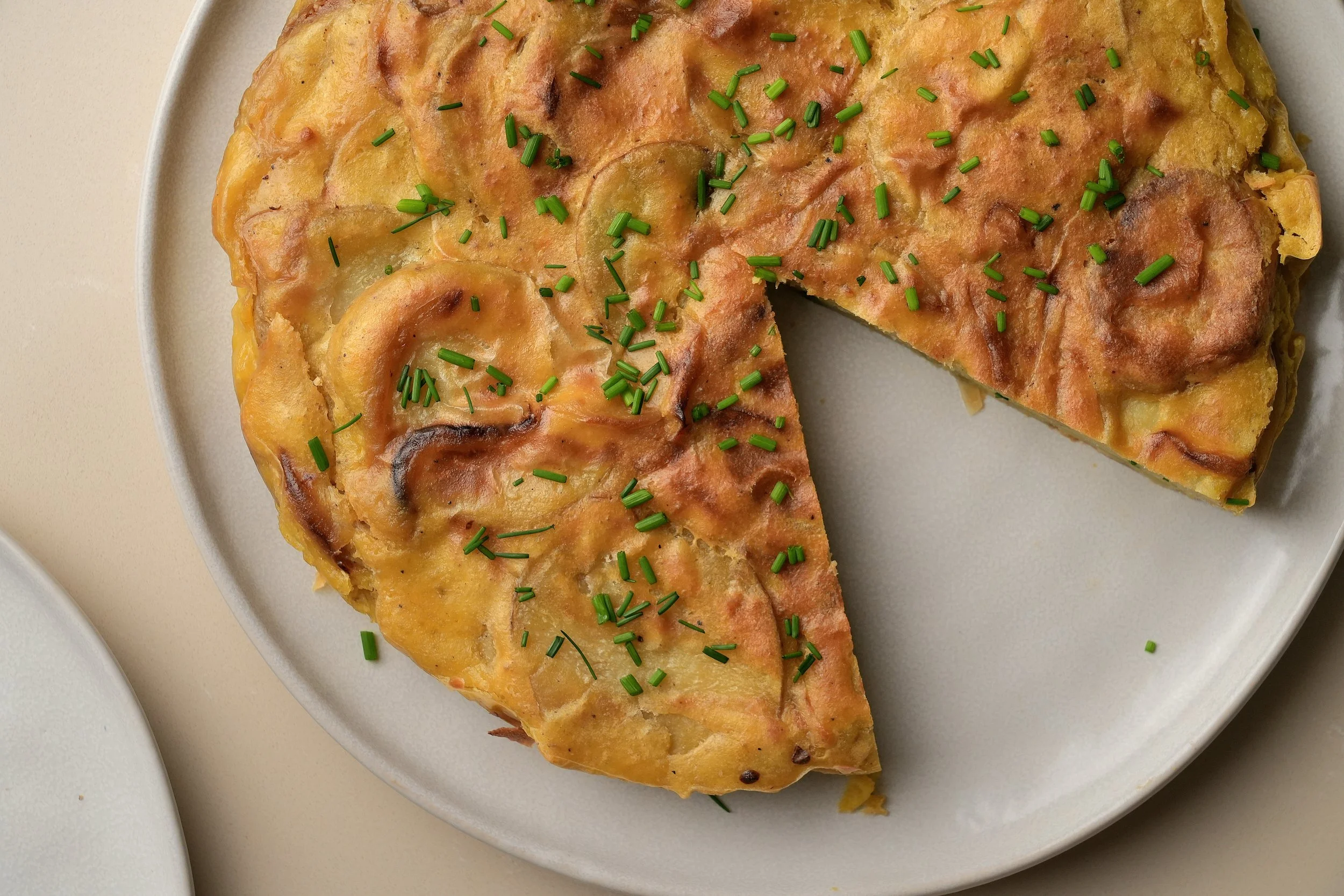 image of vegan plant based gluten free spanish tortilla omelette