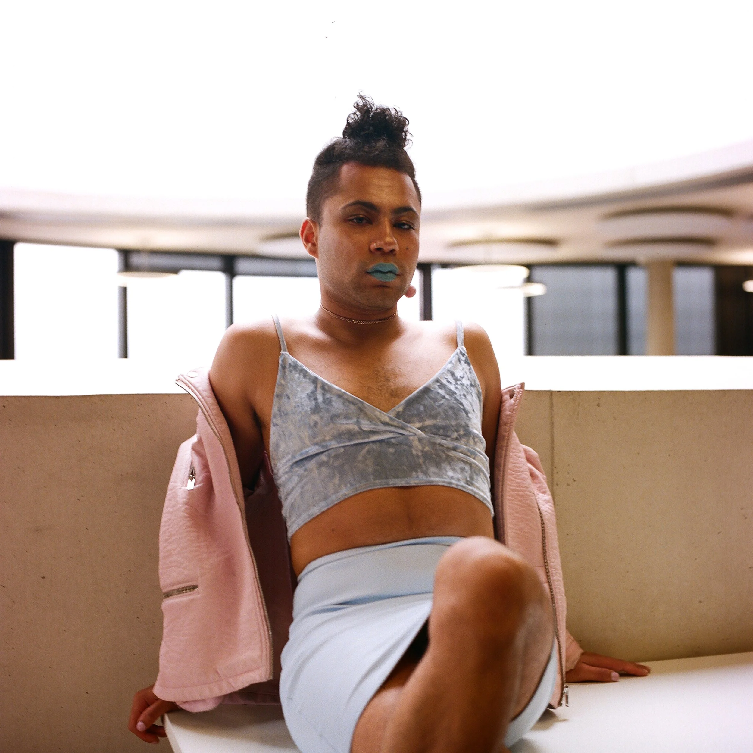  Portrait of Travis Alabanza  [chromogenic print on paper; 120 film photograph] 