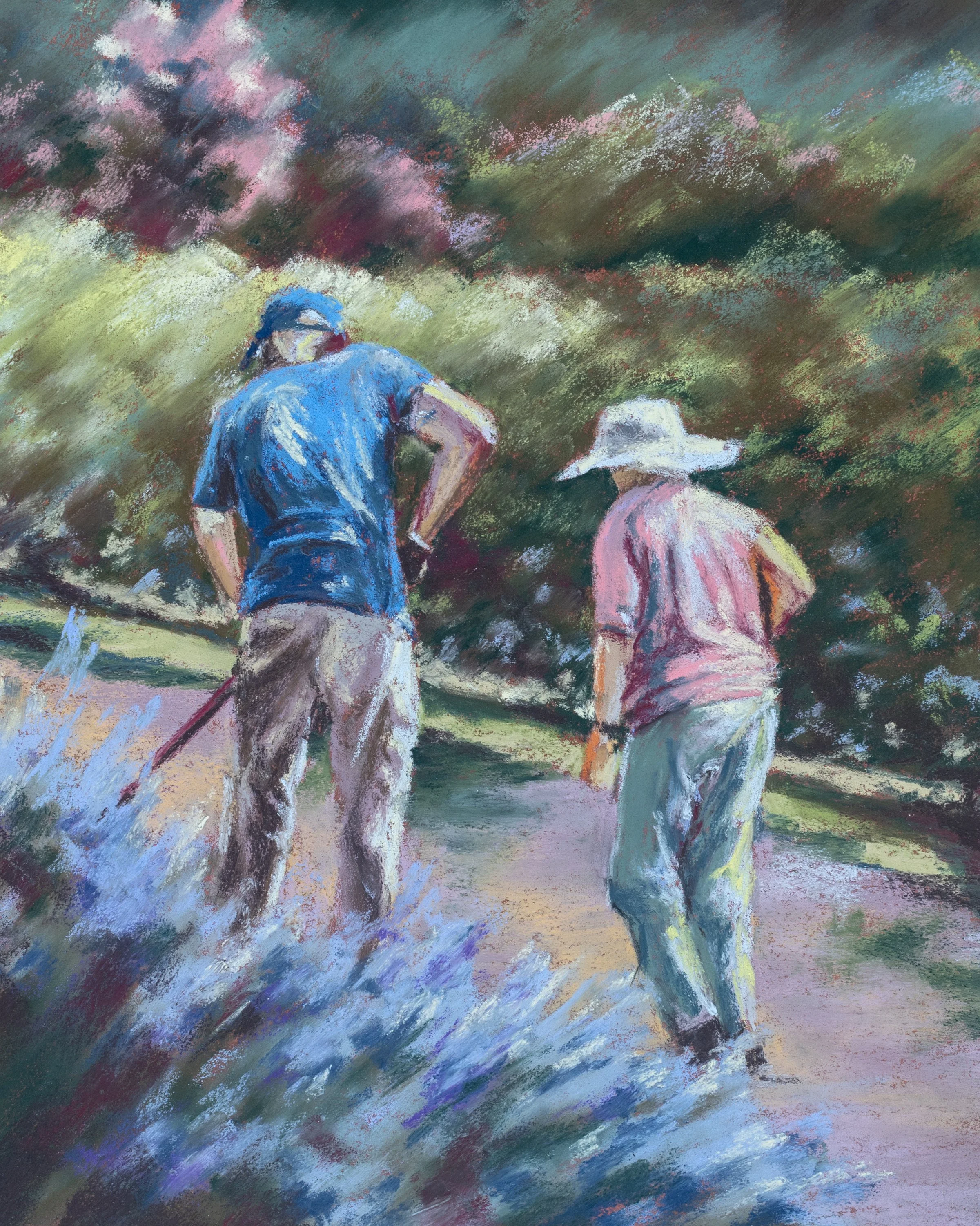 "Ground Team" - Pastel on handmade paper