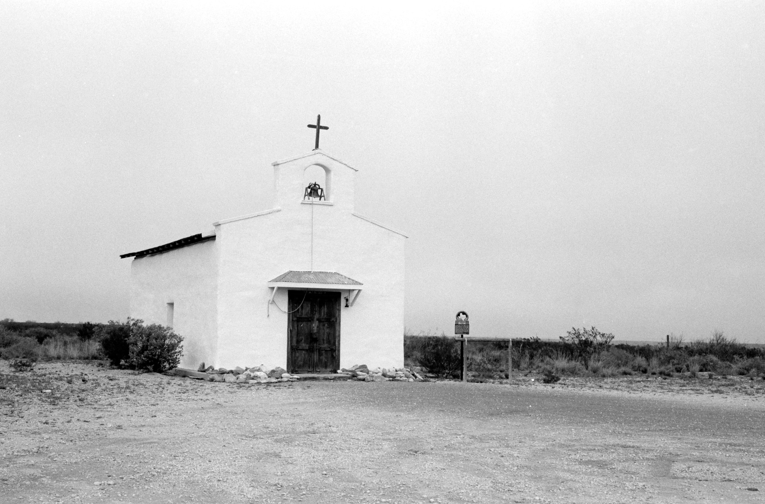 Calera Chapel near Balmorhea, Texas — 35mm Film
