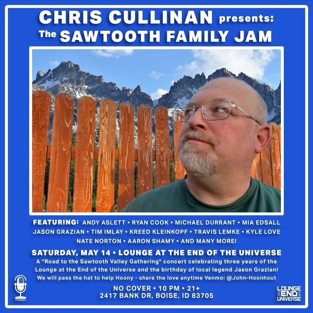 ANNOUNCEMENT 🎈
We're very pleased to showcase Chris Cullinan presents: The Sawtooth Family Jam as the 1st stop on the &quot;Road to Sawtooth&quot; concert series!  This is a FREE show that will double as a celebration of the 3rd anniversary of @loun