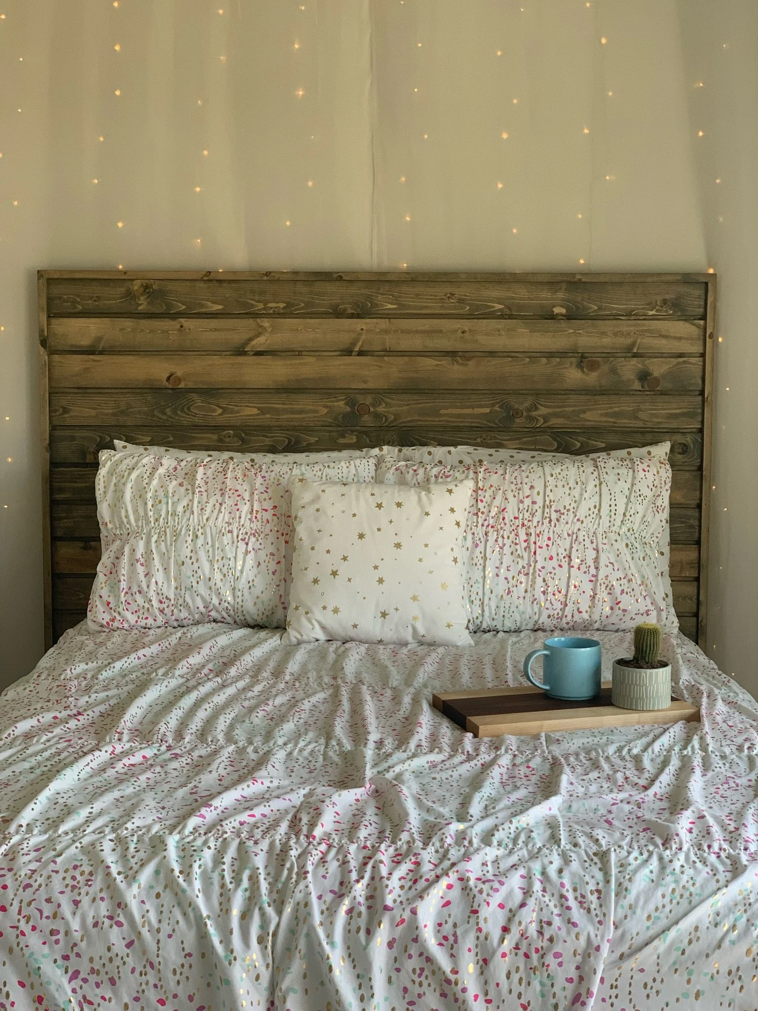 the "Olivia" headboard in whiskey