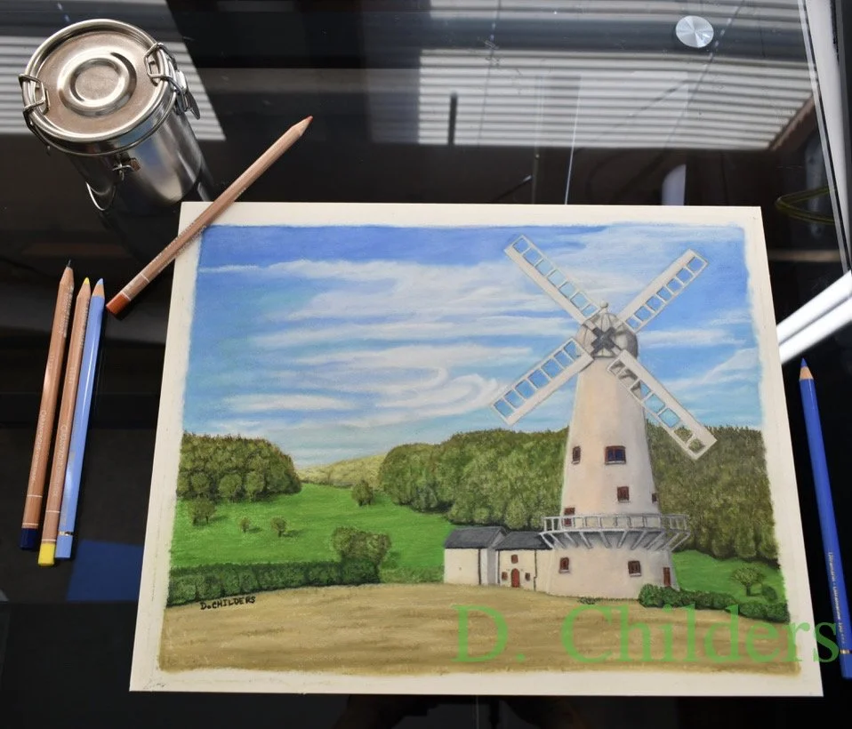 A Whimsical Sky   Colored Pencil