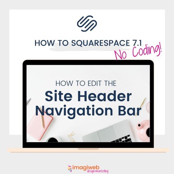 If you are like many of my clients, you might be wondering how to update your Squarespace website navigation! This quick tutorial requires NO CODING. Visit https://www.imagiwebdesign.com/squarespace-tips-tricks/squarespace-customize-navigation to lea