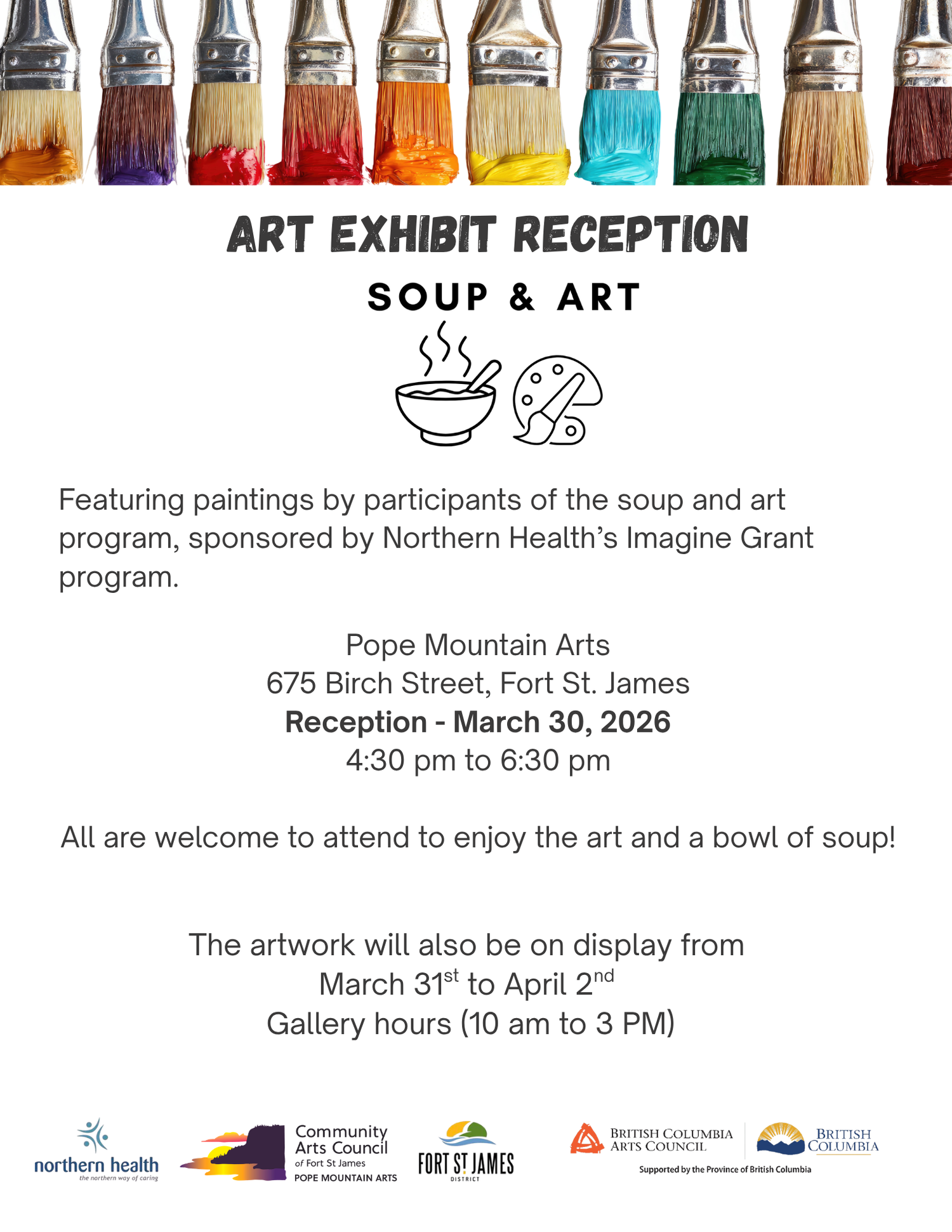 Soup and Art Program - Art Exhibit Reception — Pope Mountain Arts
