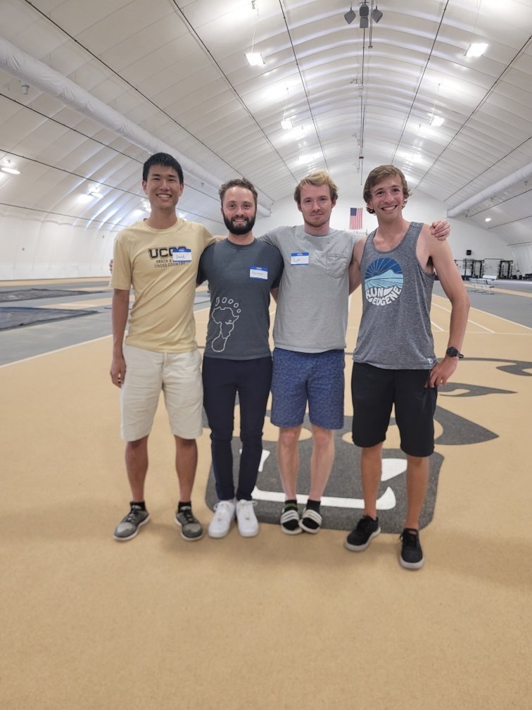 The original crew I traveled with to the 2013 RMAC cross country open race.   From left to right: Derek Tao, Forrest Hough, Jarrett Eller, Ryan Doner