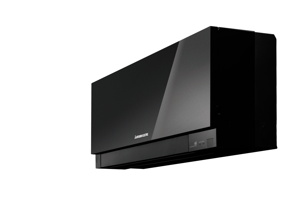 mitsubish electric designer ef wall heat pump in black